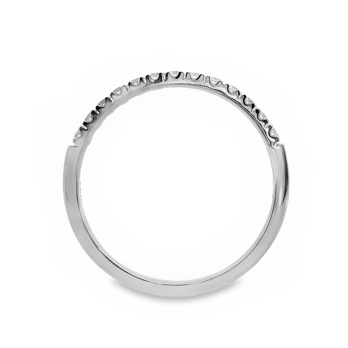 Low Claw Set Diamond Wedding Ring 13 = 0.26ct