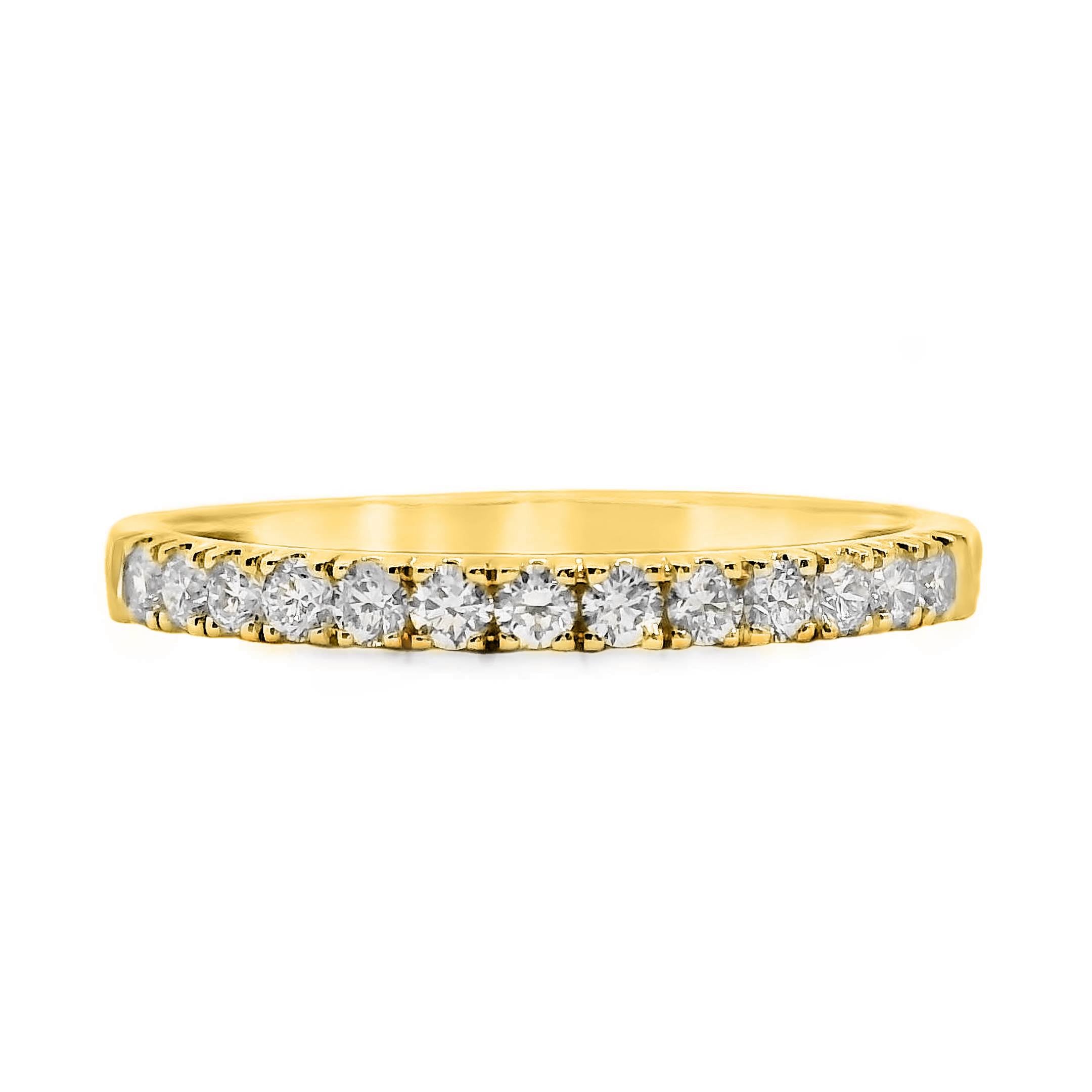 Low Claw Set Diamond Wedding Ring 13 = 0.26ct