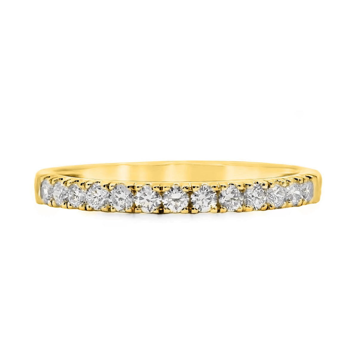 Low Claw Set Diamond Wedding Ring 13 = 0.26ct