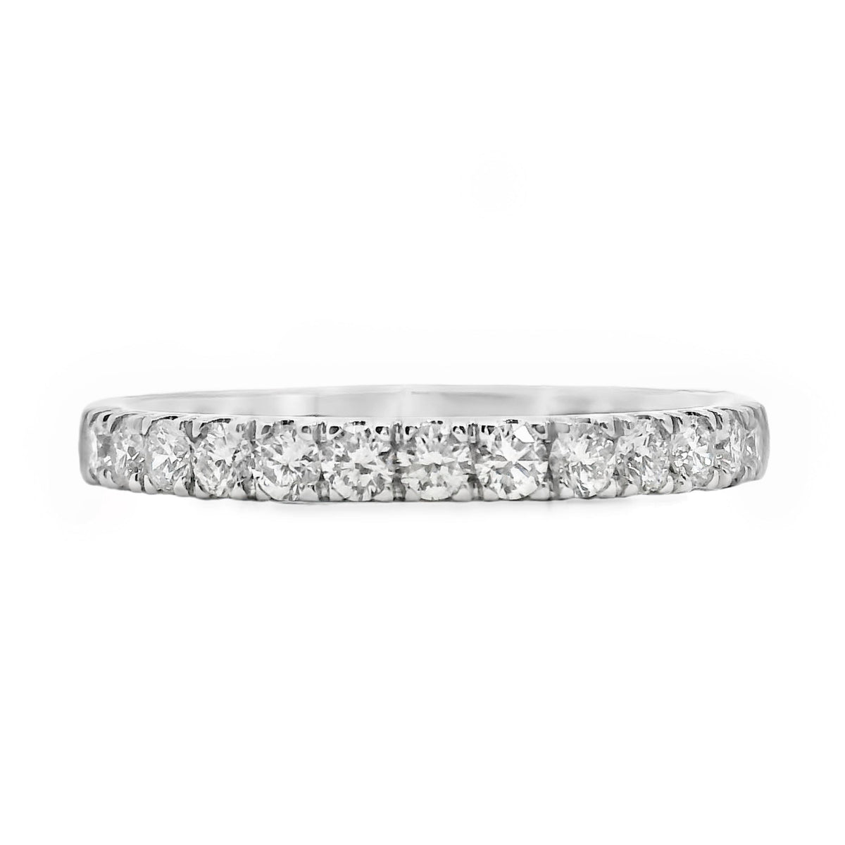 Low Claw Set Diamond Wedding Ring 13 = 0.45ct