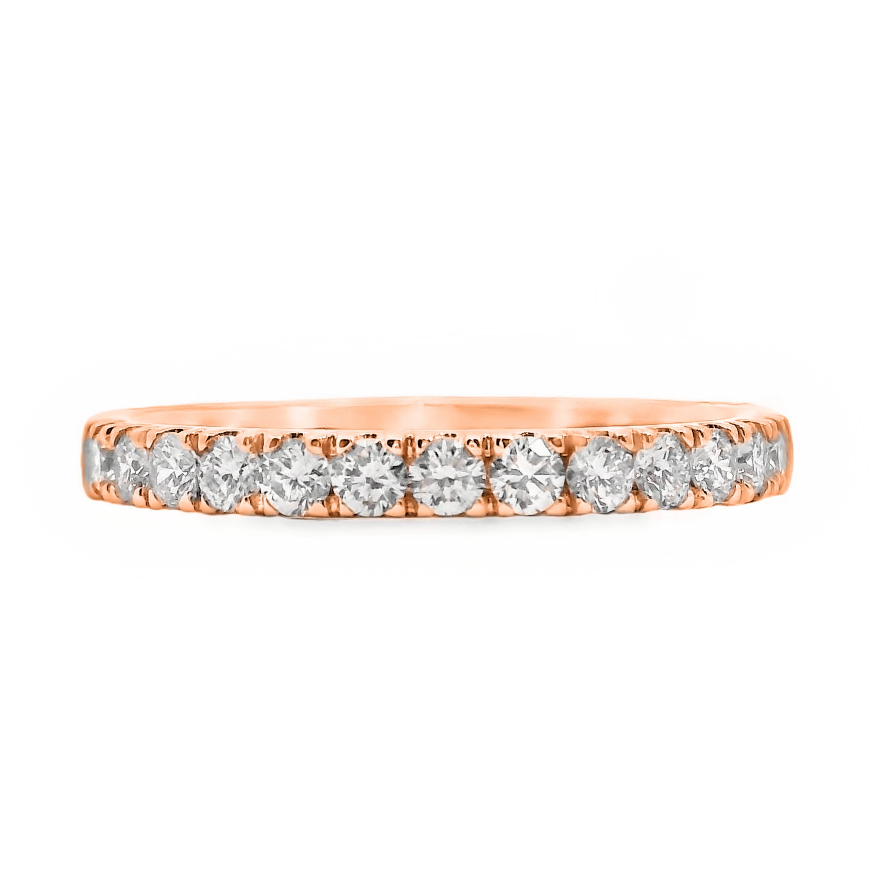Low Claw Set Diamond Wedding Ring 13 = 0.45ct