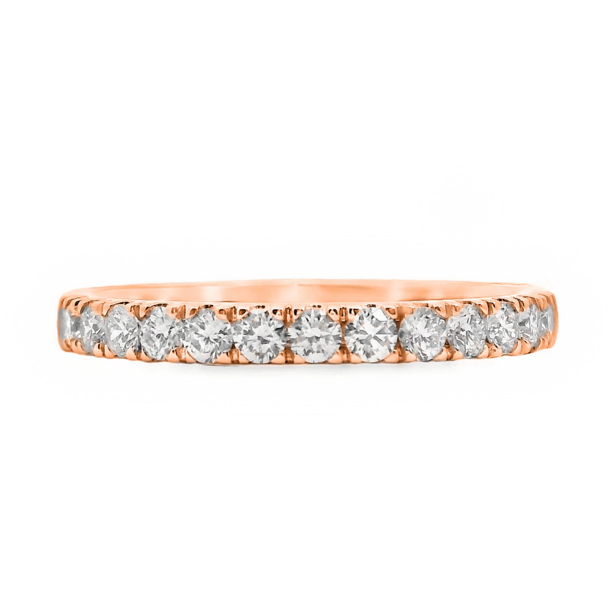 Low Claw Set Diamond Wedding Ring 13 = 0.45ct