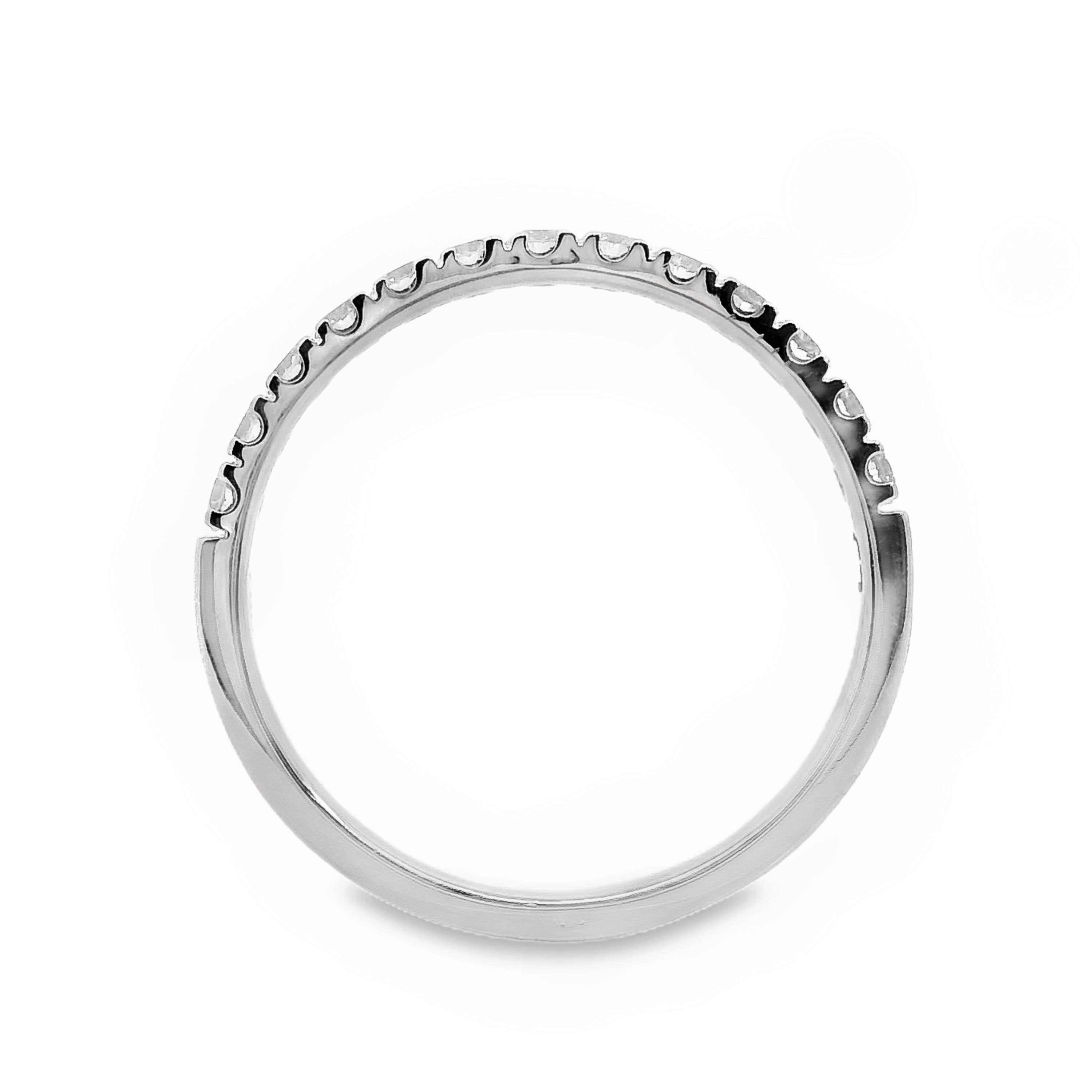 Low Claw Set Diamond Wedding Ring 13 = 0.45ct