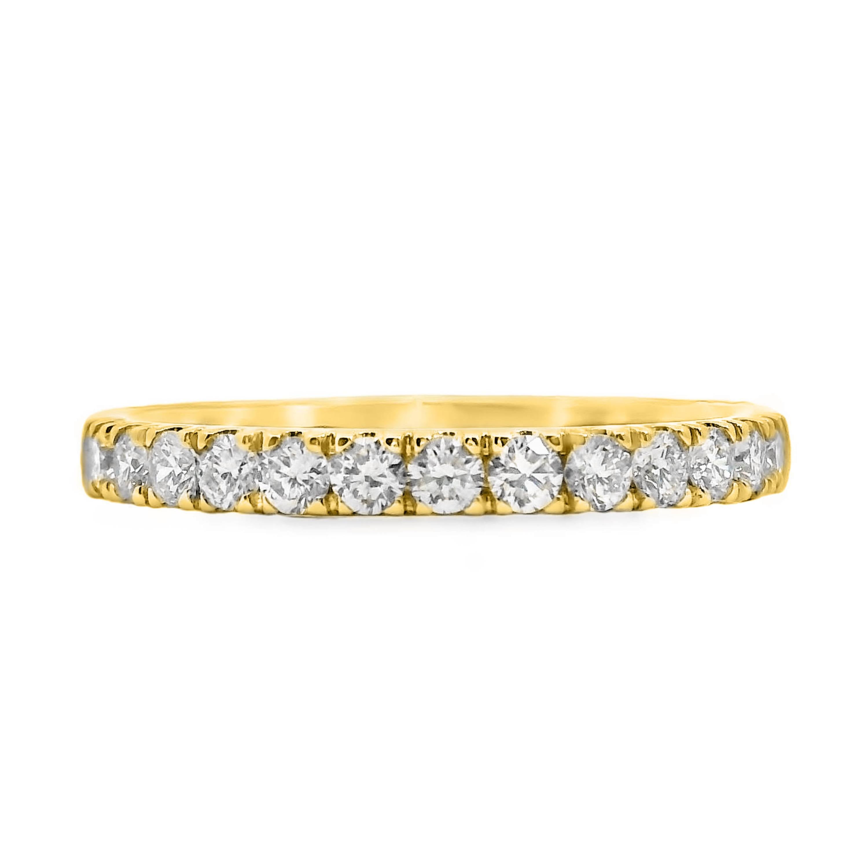 Low Claw Set Diamond Wedding Ring 13 = 0.45ct