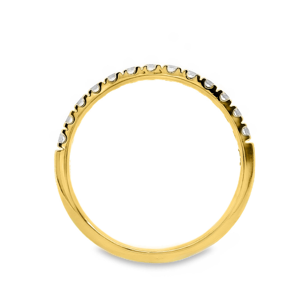 Low Claw Set Diamond Wedding Ring 13 = 0.45ct