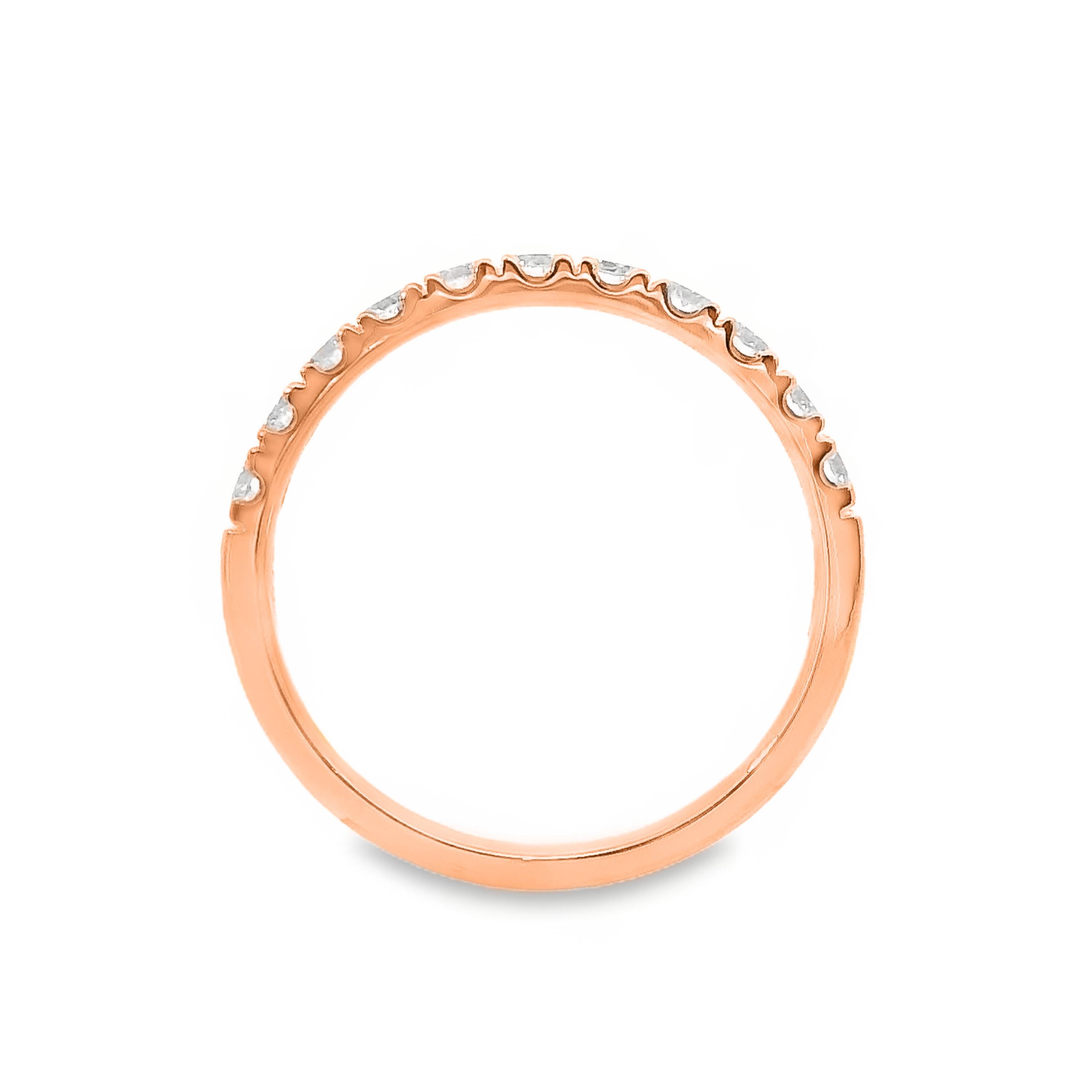 Low Claw Set Diamond Wedding Ring 11 = 0.61ct