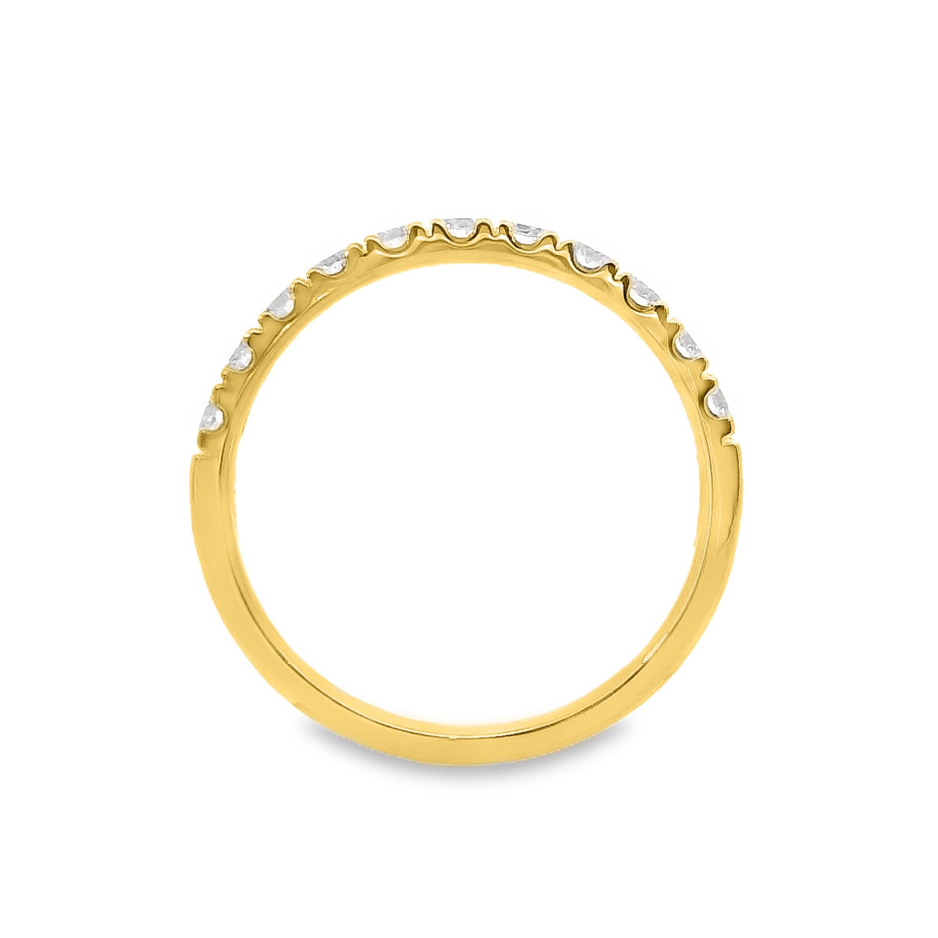 Low Claw Set Diamond Wedding Ring 11 = 0.61ct