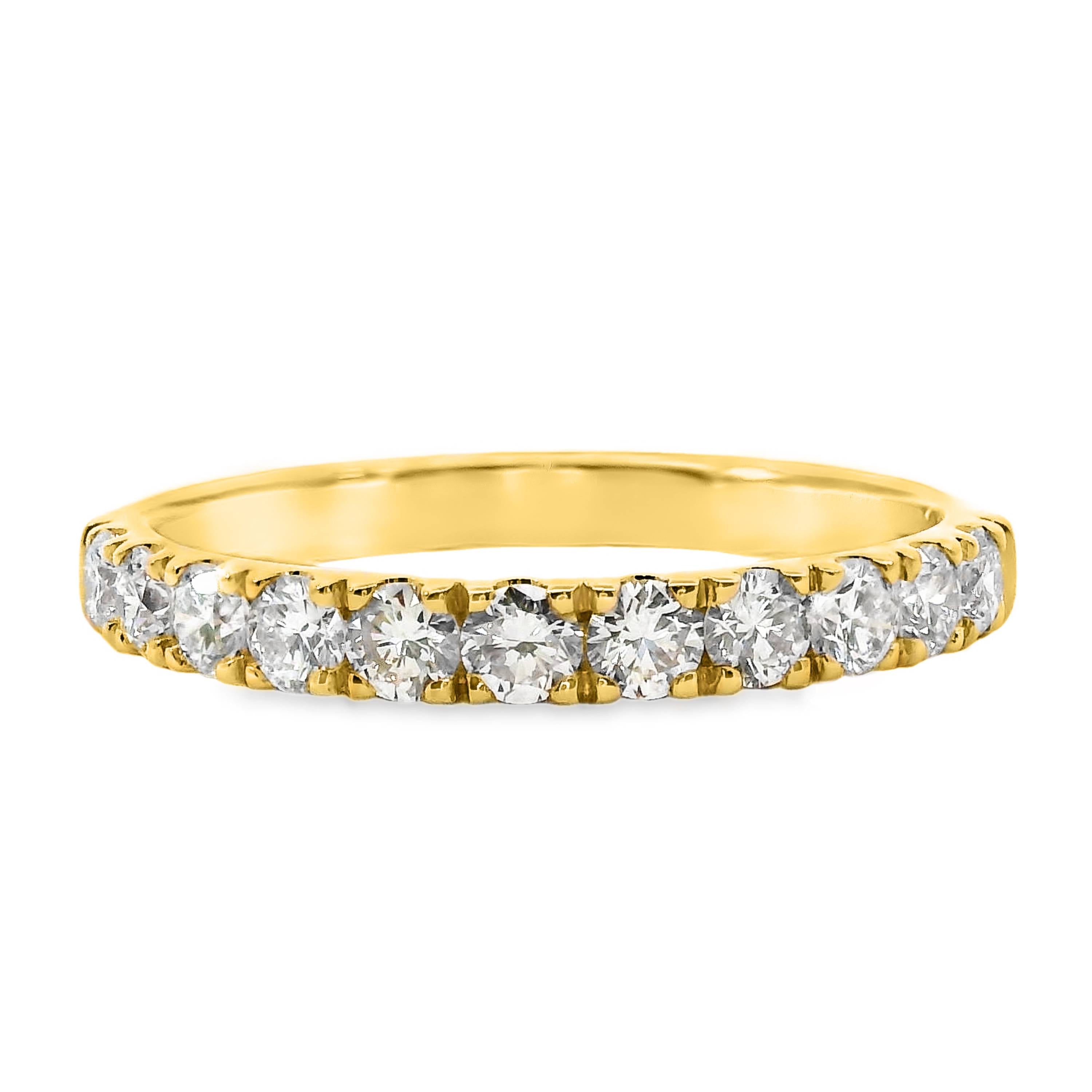 Low Claw Set Diamond Wedding Ring 11 = 0.61ct