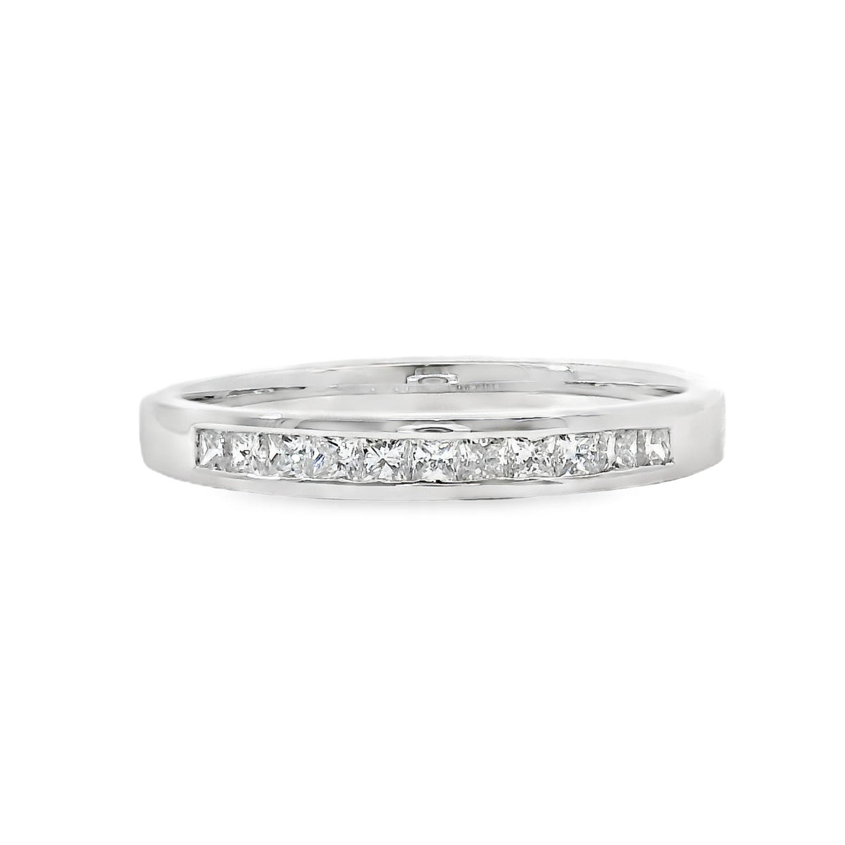 Princess Cut Diamond Channel Set Ring 11 = 0.26ct