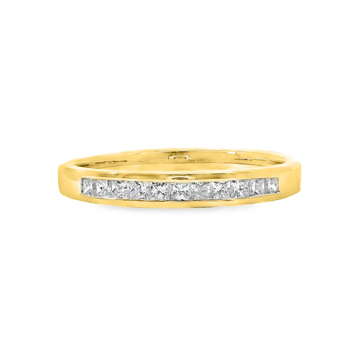 Princess Cut Diamond Channel Set Ring 11 = 0.26ct