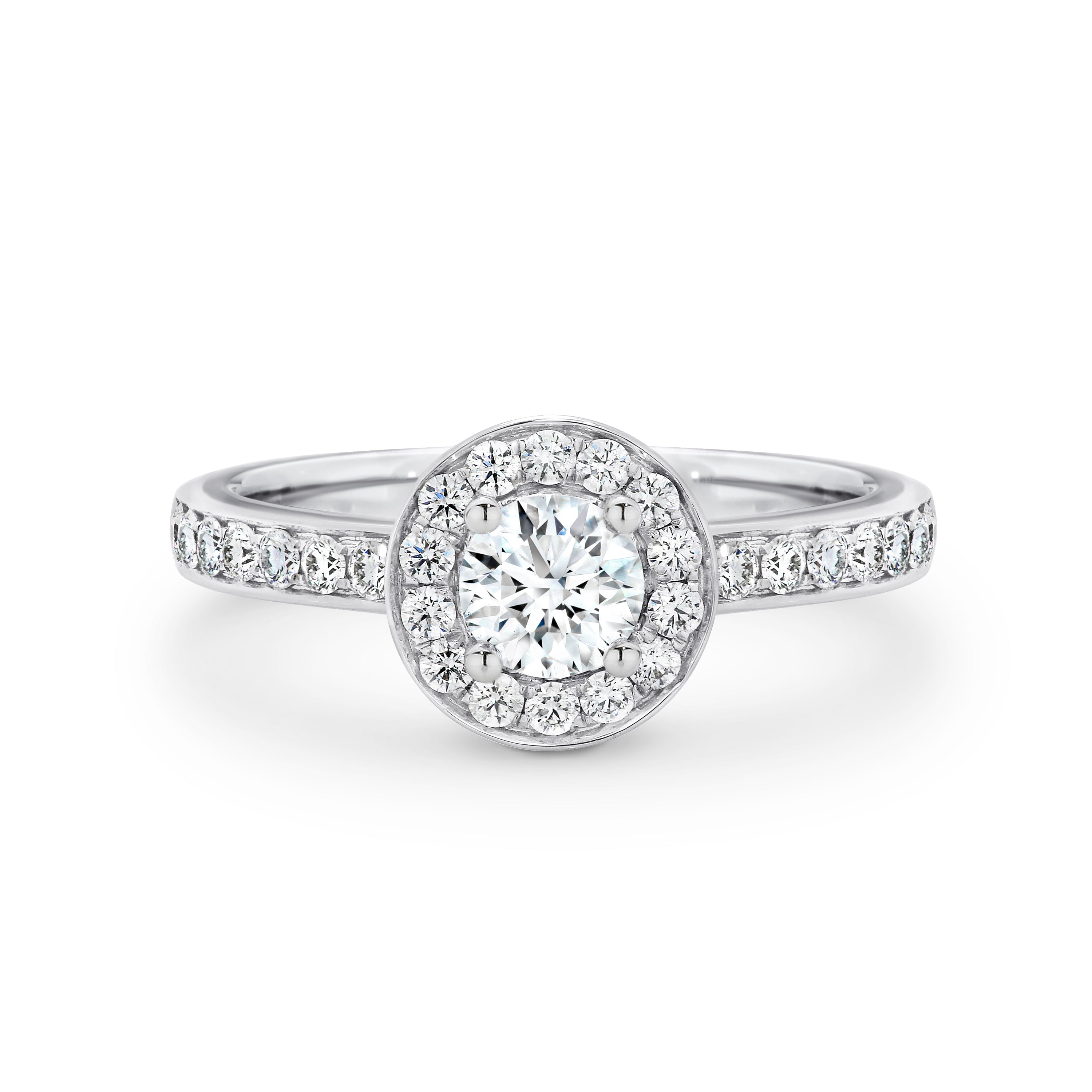Audrey Diamond Halo Round Brilliant Cut Engagement Ring