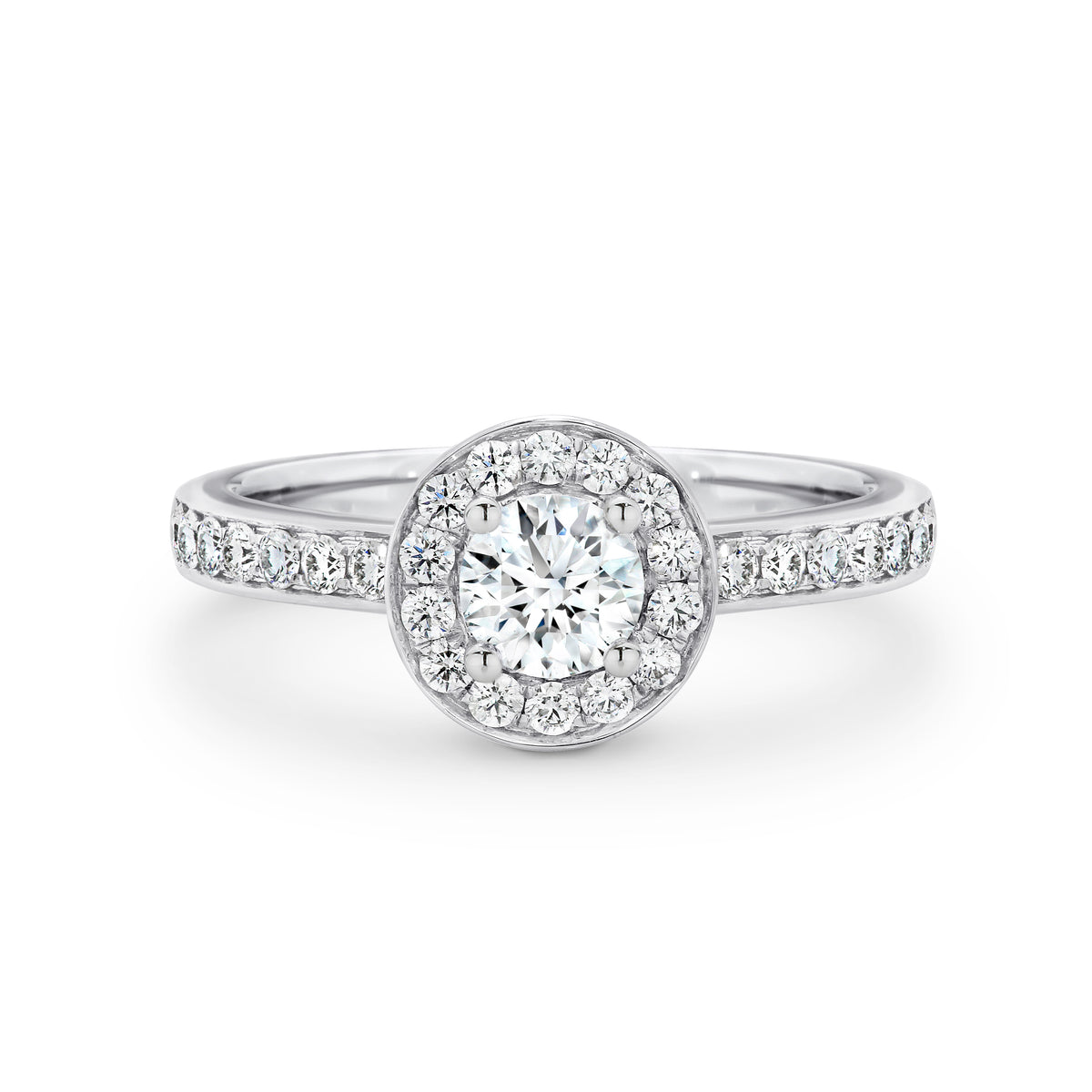Audrey Diamond Halo Round Brilliant Cut Engagement Ring