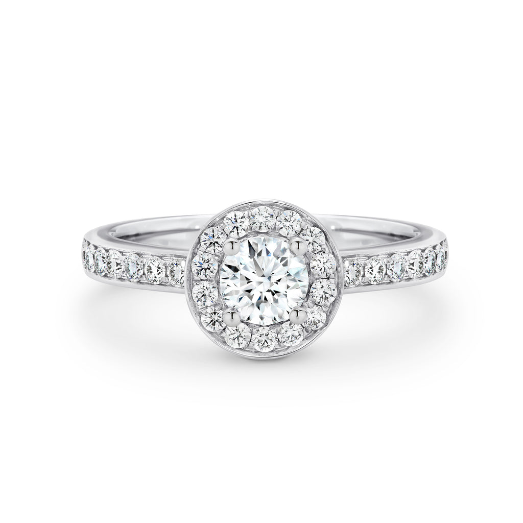 Audrey Diamond Halo Round Brilliant Cut Engagement Ring