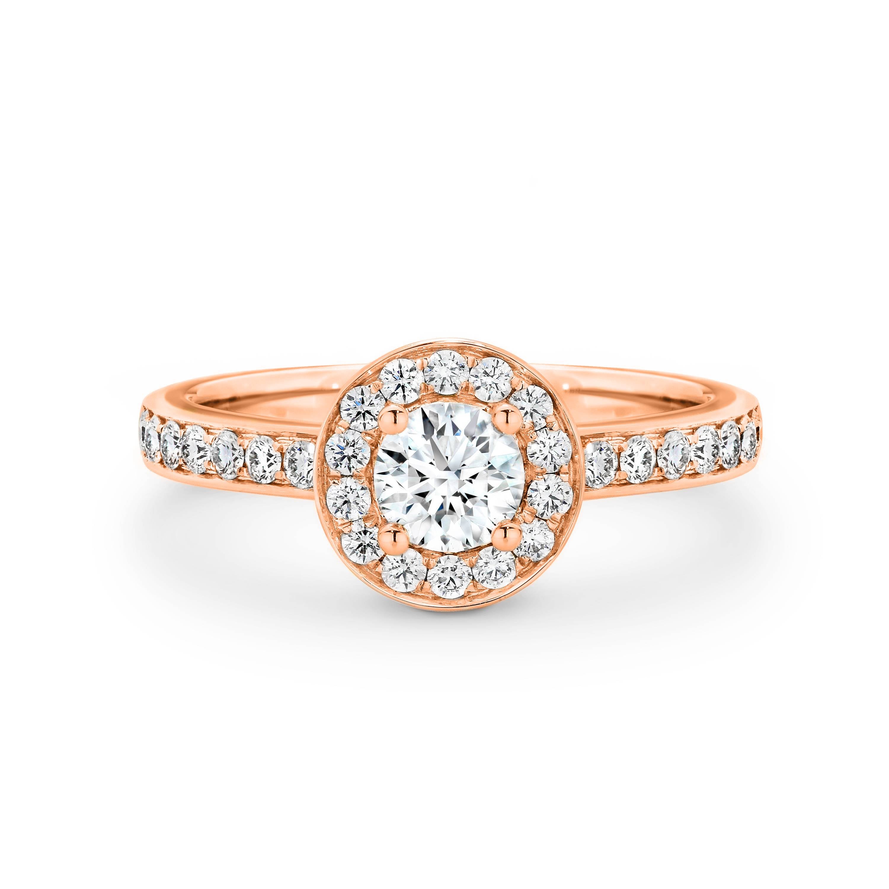 Audrey Diamond Halo Round Brilliant Cut Engagement Ring