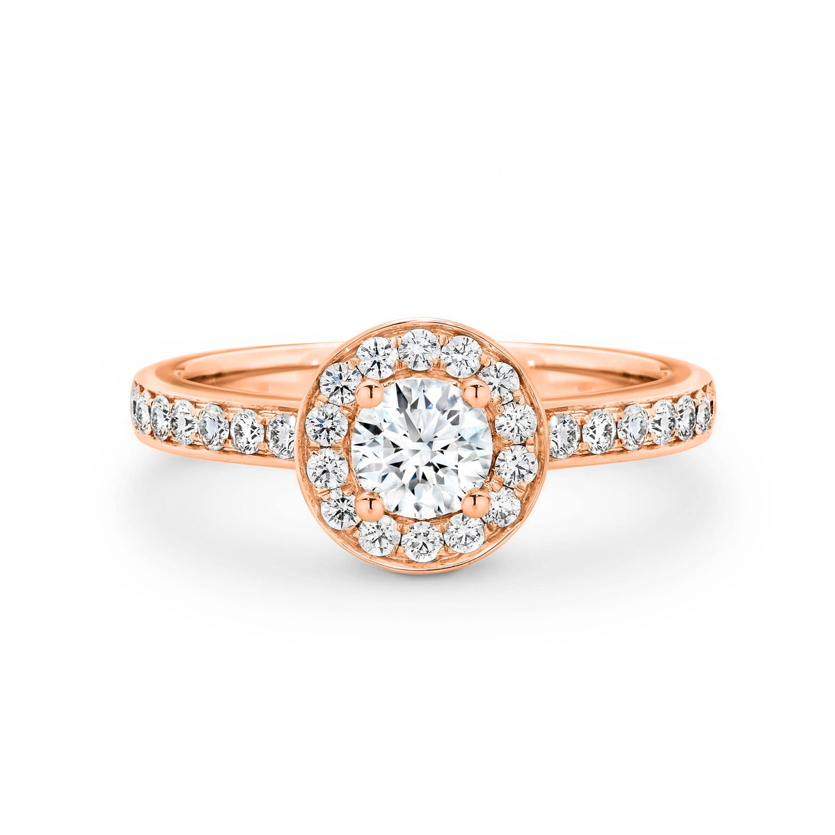 Audrey Diamond Halo Round Brilliant Cut Engagement Ring