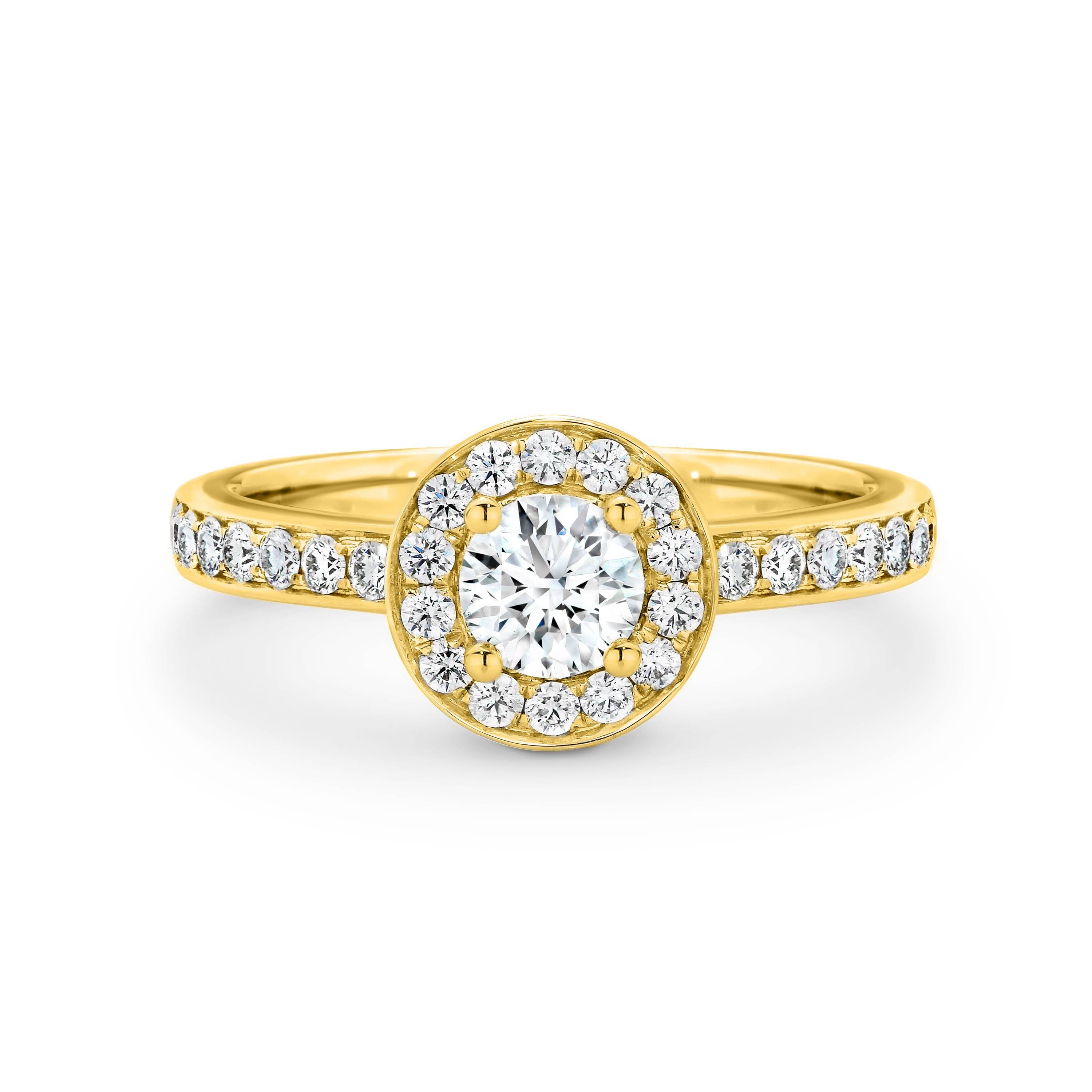 Audrey Diamond Halo Round Brilliant Cut Engagement Ring