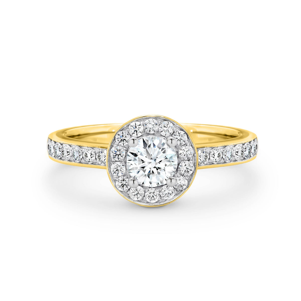 Audrey Diamond Halo Round Brilliant Cut Engagement Ring