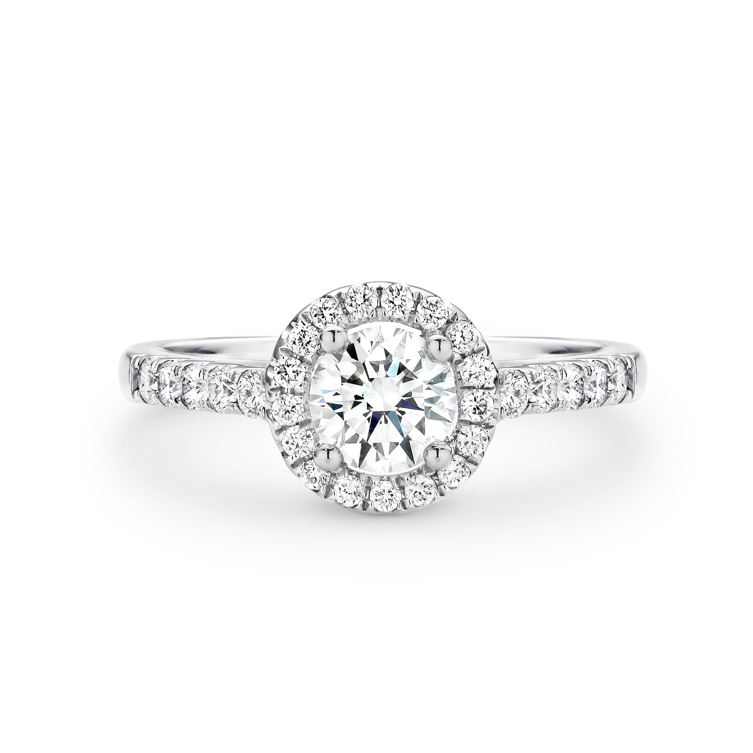 Isla Diamond Halo Round Brilliant Cut Engagement Ring