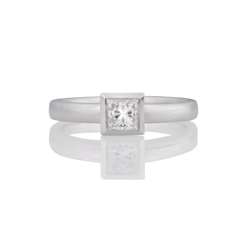 Poppy Diamond Solitaire Princess Cut Engagement Ring