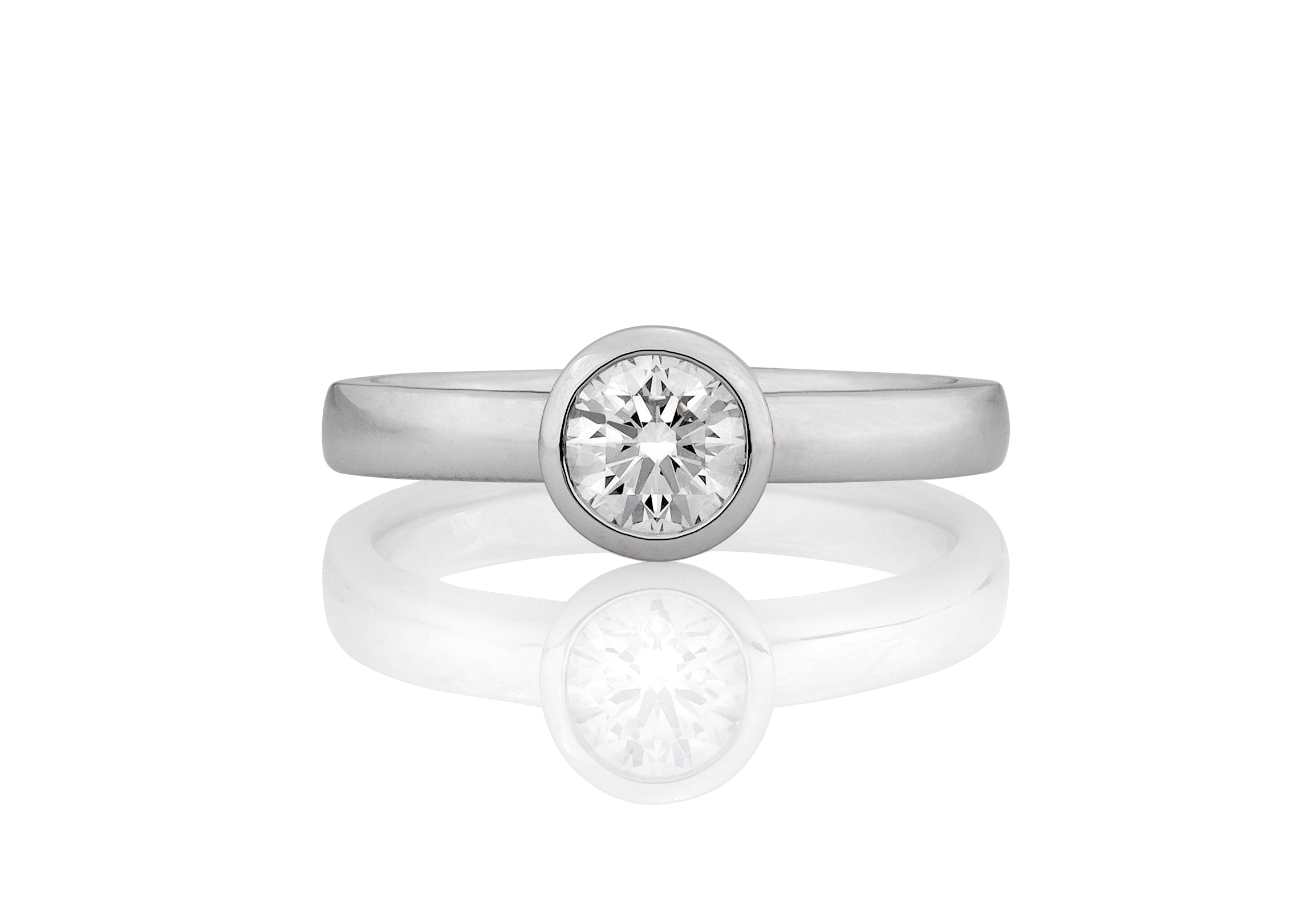 Millie Natural Diamond Solitaire Round Brilliant Cut Engagement Ring