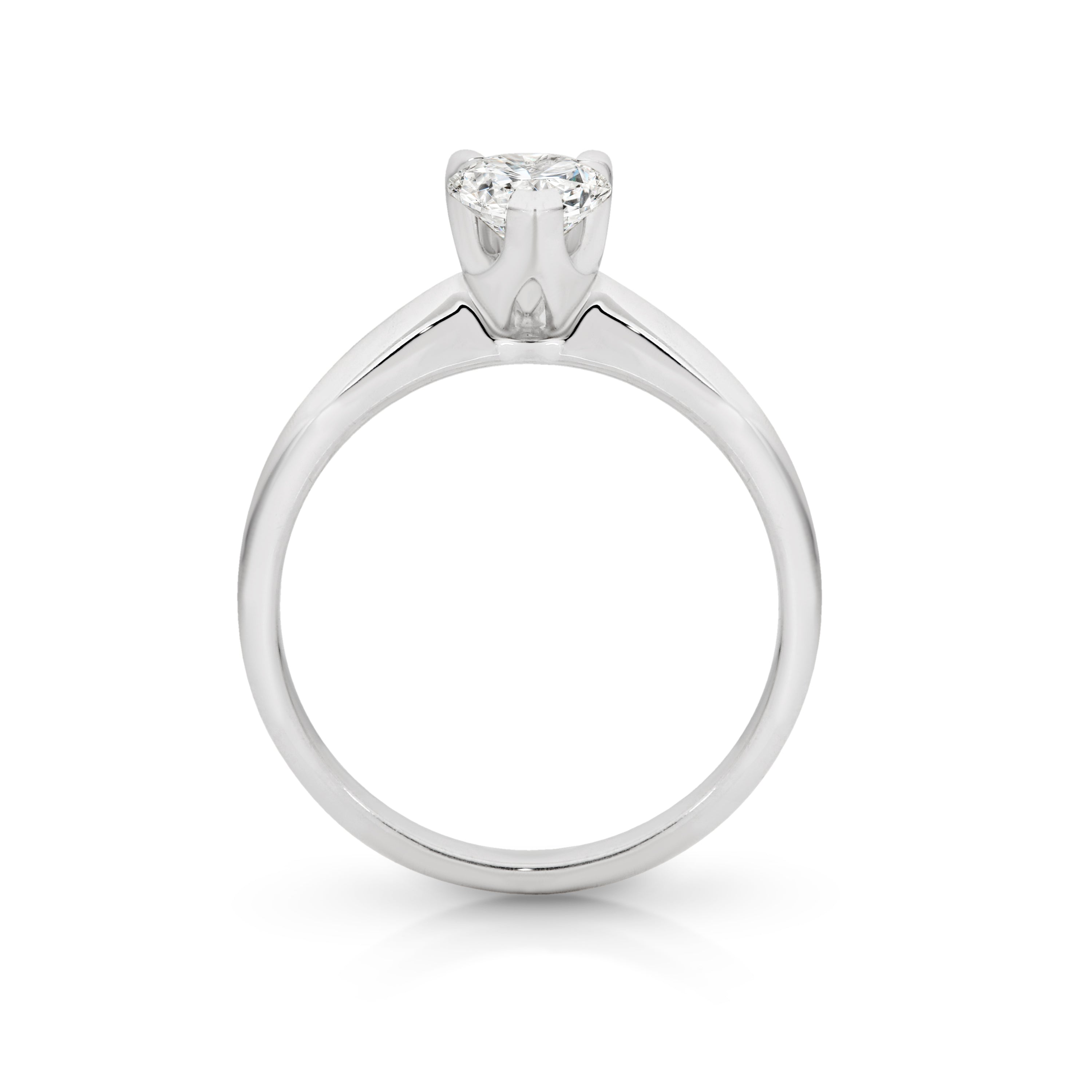 Rose Lab Grown Diamond Solitaire Pear Cut Engagement Ring