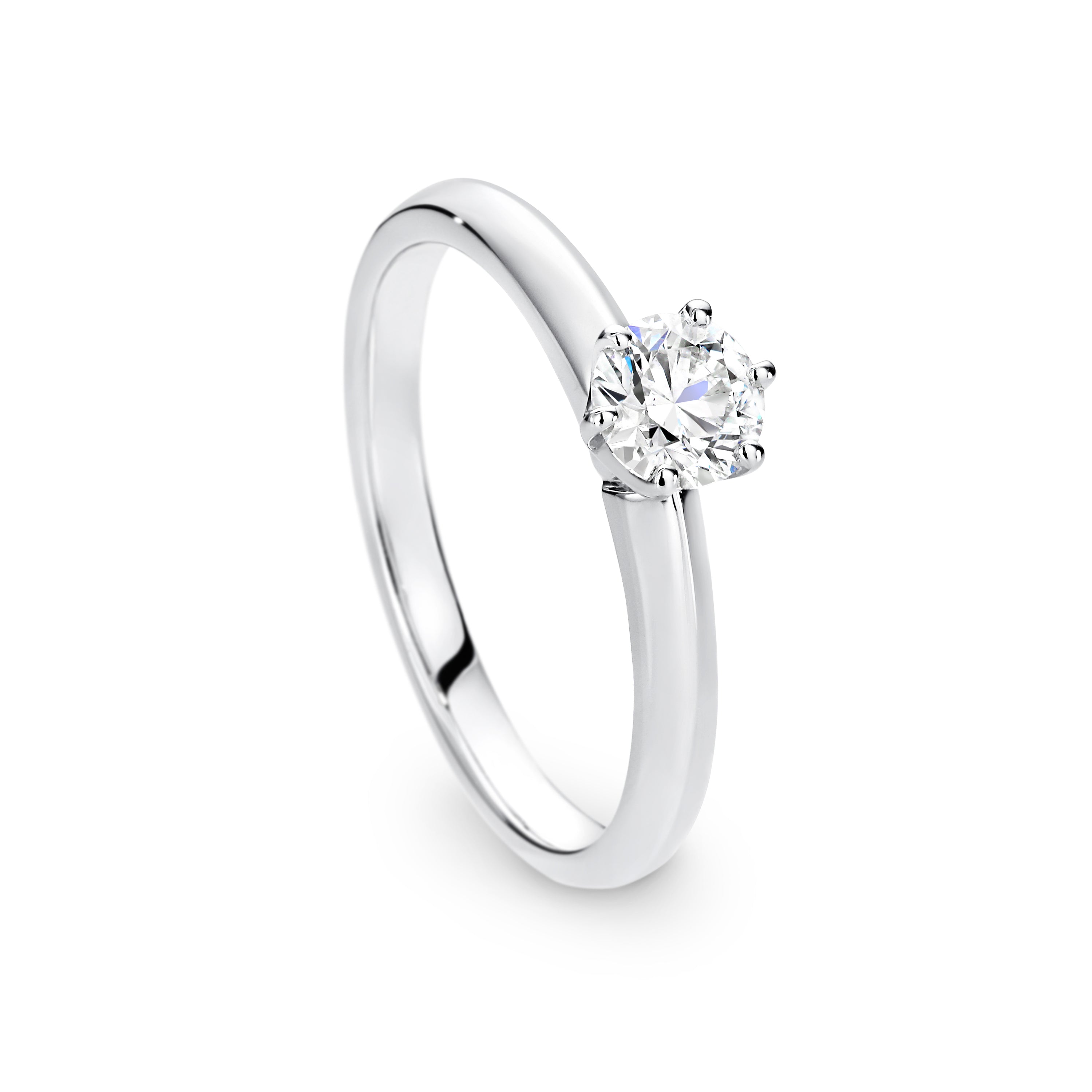 Ella Diamond Solitaire Round Brilliant Cut Engagement Ring