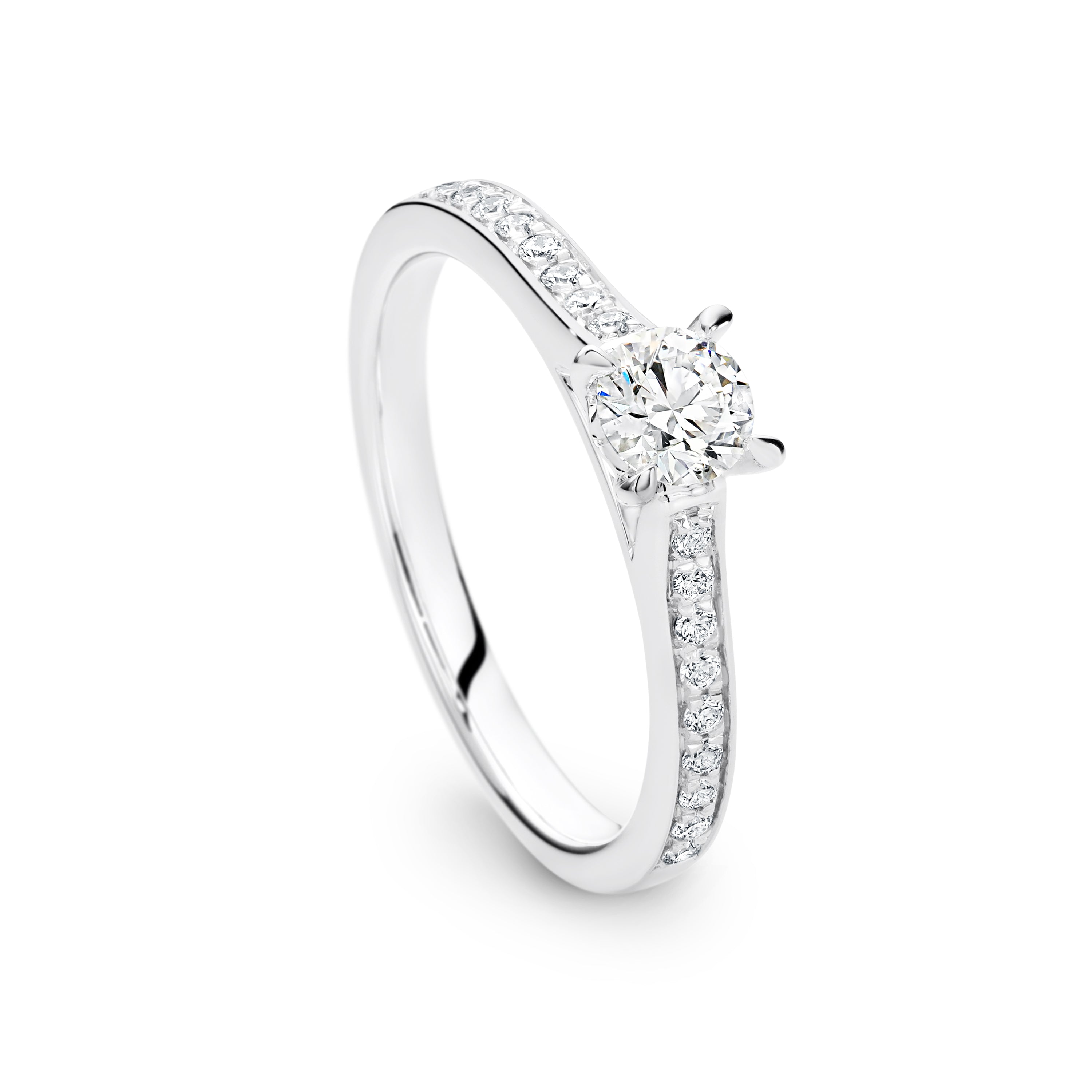 Ellie Lab Grown Diamond Solitaire Round Brilliant Cut Engagement Ring