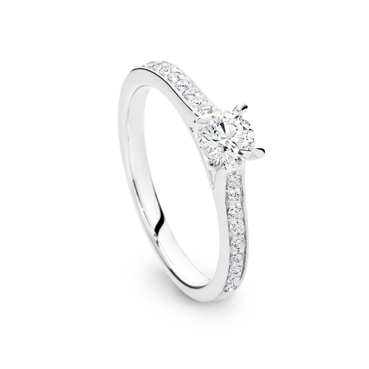 Ellie Lab Grown Diamond Solitaire Round Brilliant Cut Engagement Ring