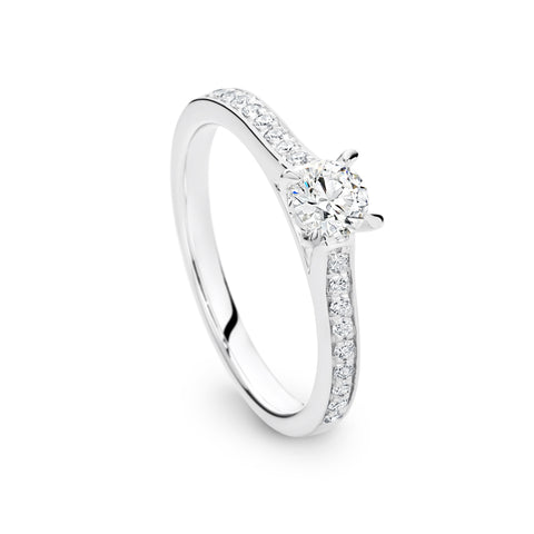 Ellie Lab Grown Diamond Solitaire Round Brilliant Cut Engagement Ring