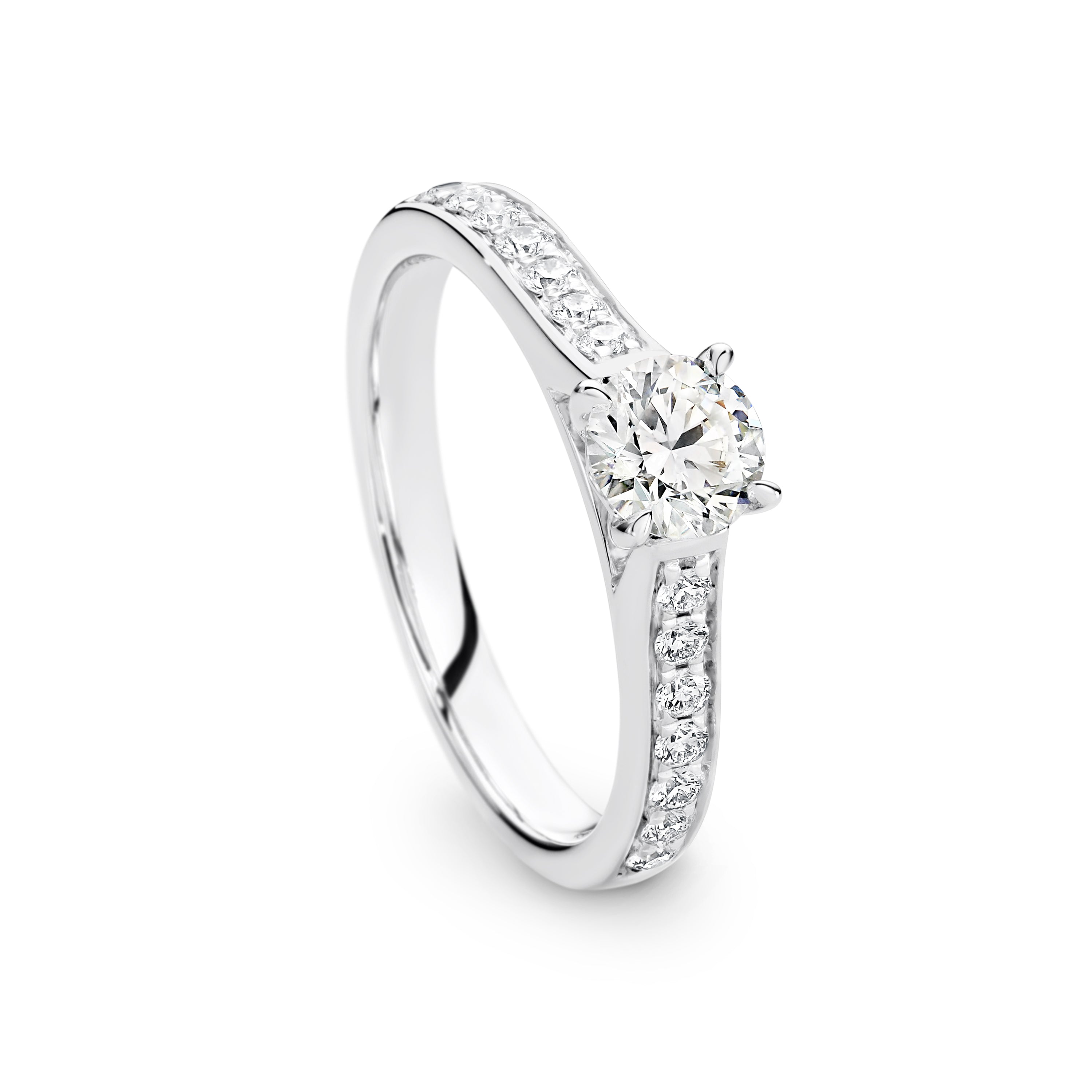 Violet Diamond Solitaire Round Brilliant Cut Engagement Ring