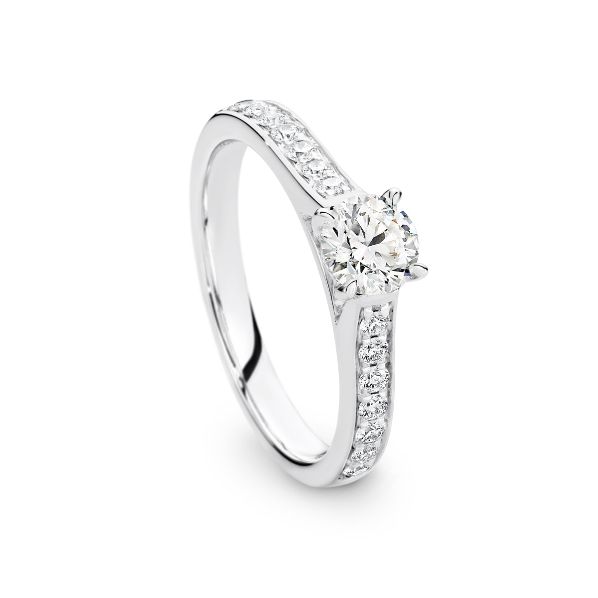 Violet Diamond Solitaire Round Brilliant Cut Engagement Ring
