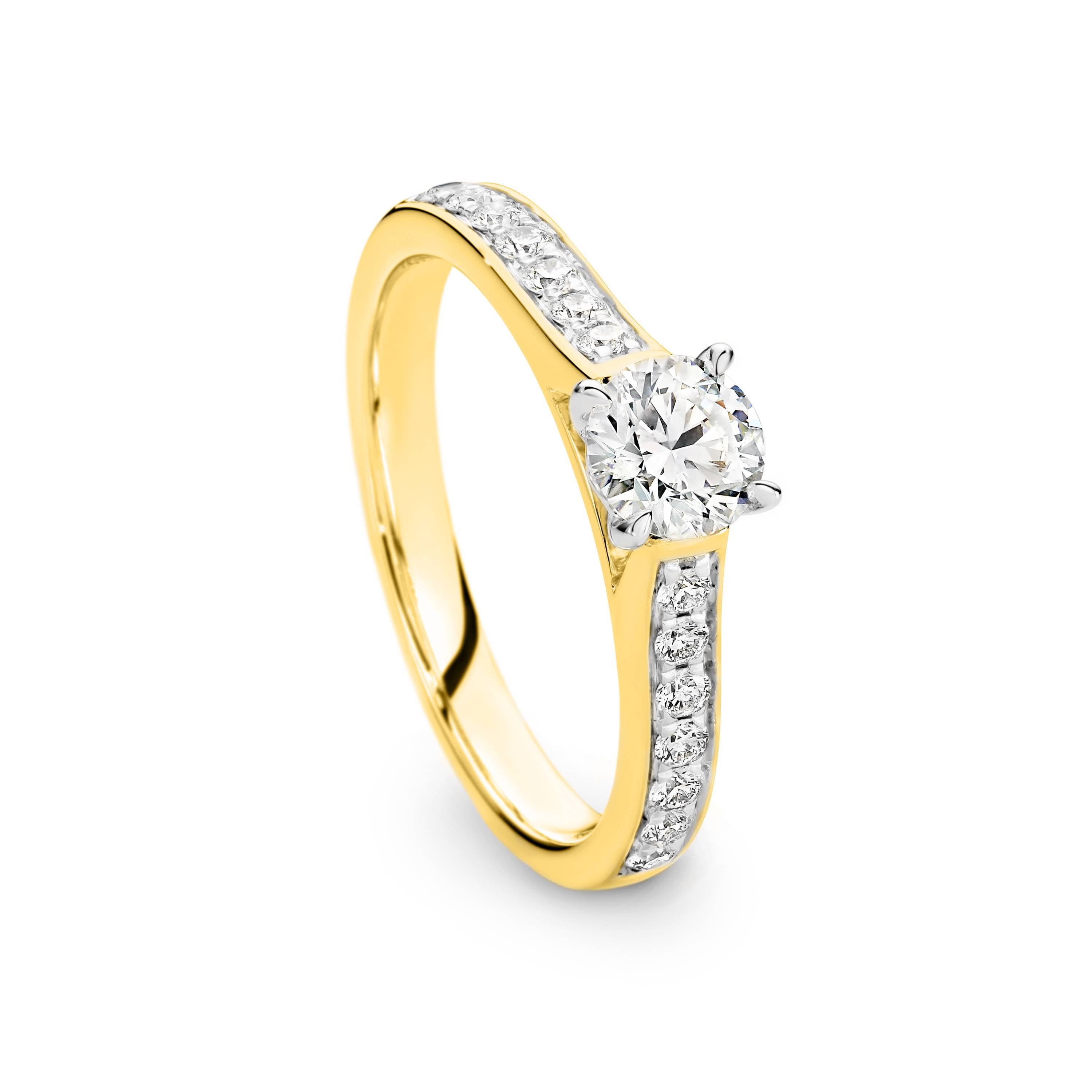 Violet Diamond Solitaire Round Brilliant Cut Engagement Ring