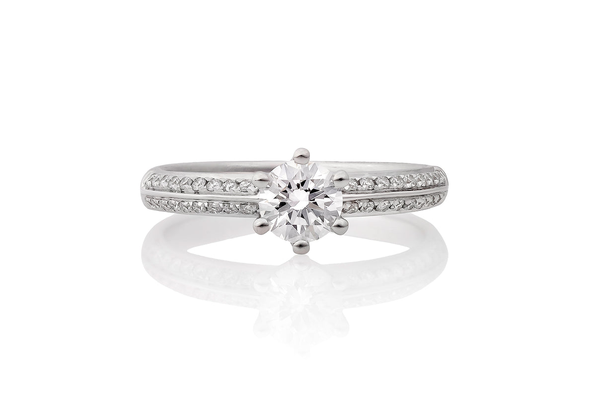 Penelope Lab Grown Diamond Solitaire Round Brilliant Cut Engagement Ring