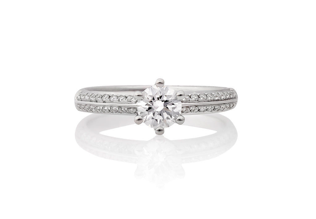 Penelope Lab Grown Diamond Solitaire Round Brilliant Cut Engagement Ring