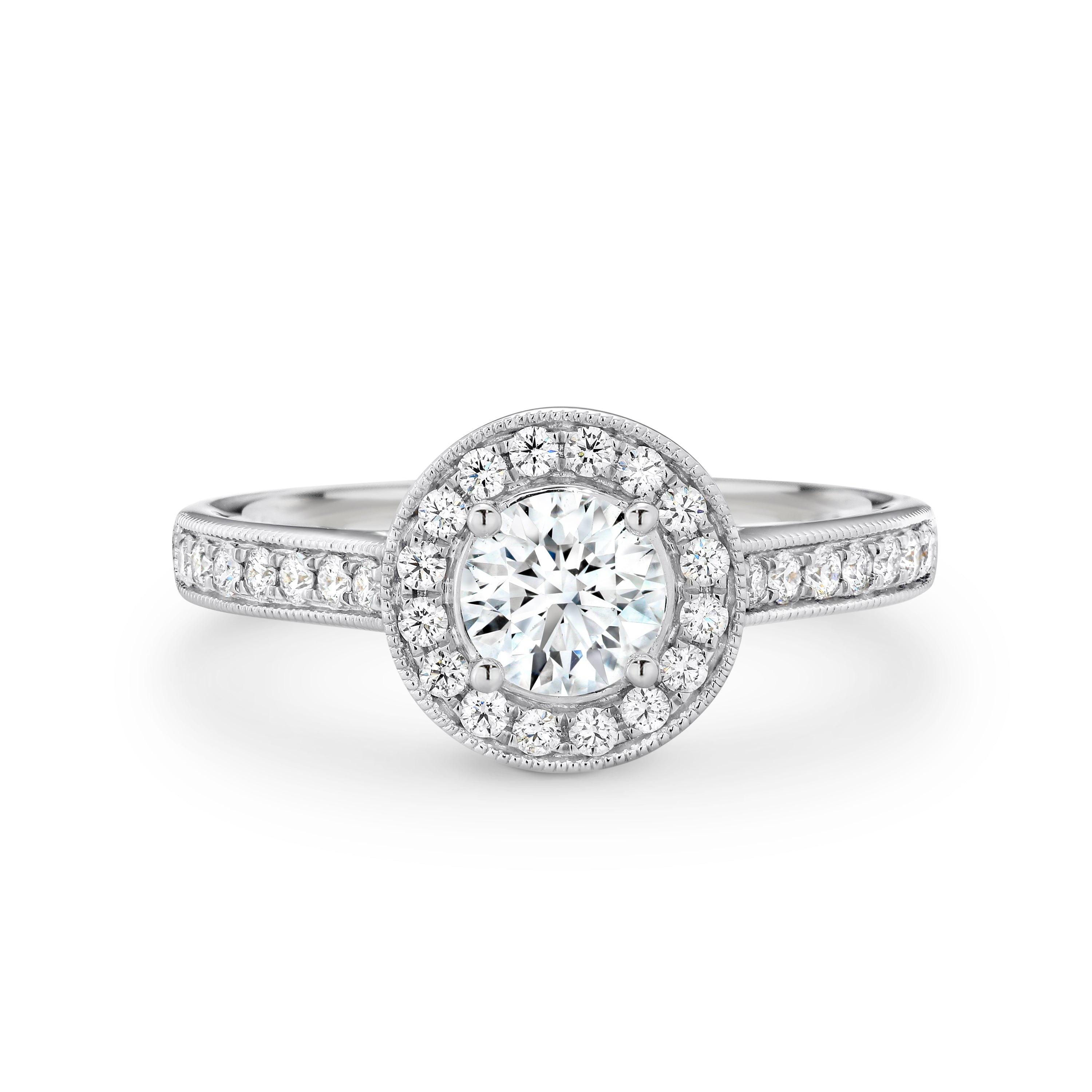 Emma Lab Grown Diamond Halo Round Brilliant Cut Engagement Ring