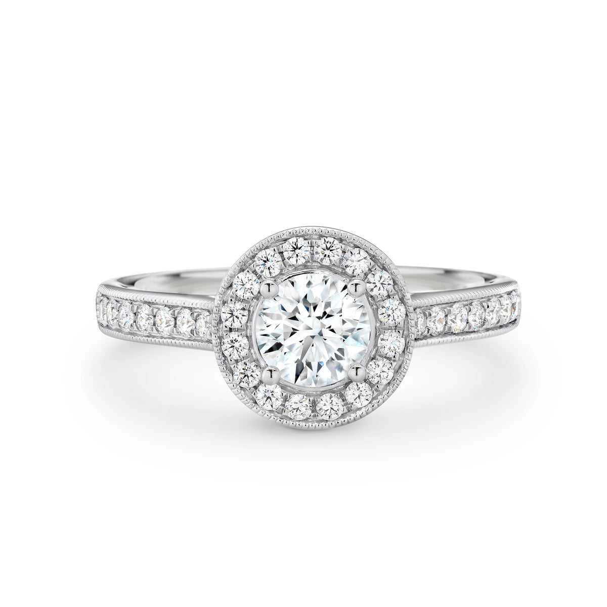 Emma Lab Grown Diamond Halo Round Brilliant Cut Engagement Ring