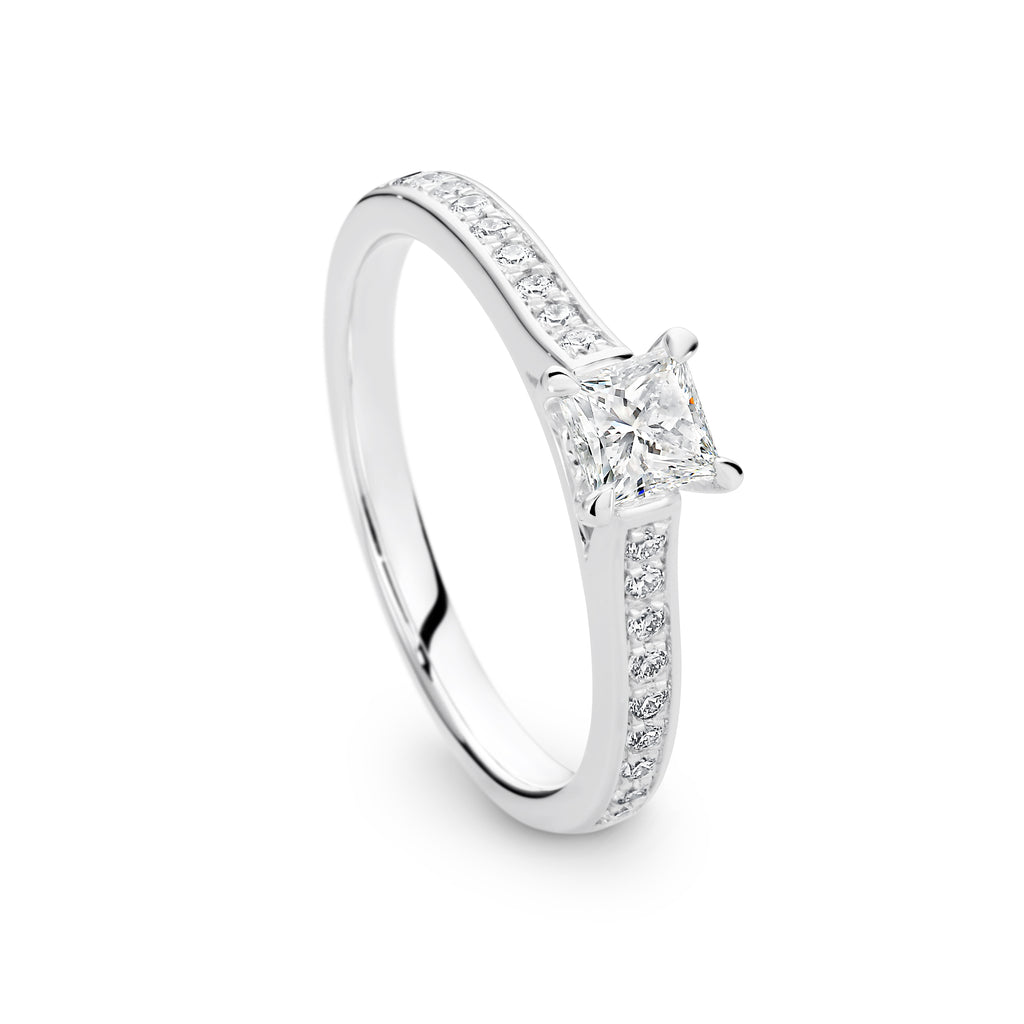 Alexis Diamond Solitaire Princess Cut Engagement Ring