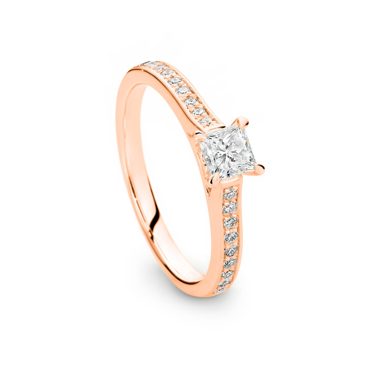 Alexis Diamond Solitaire Princess Cut Engagement Ring