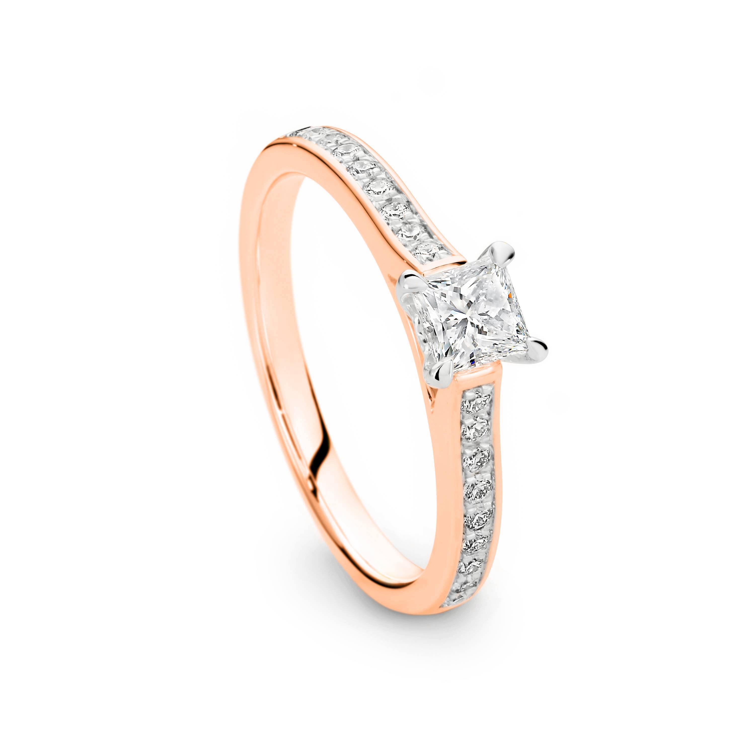 Alexis Diamond Solitaire Princess Cut Engagement Ring