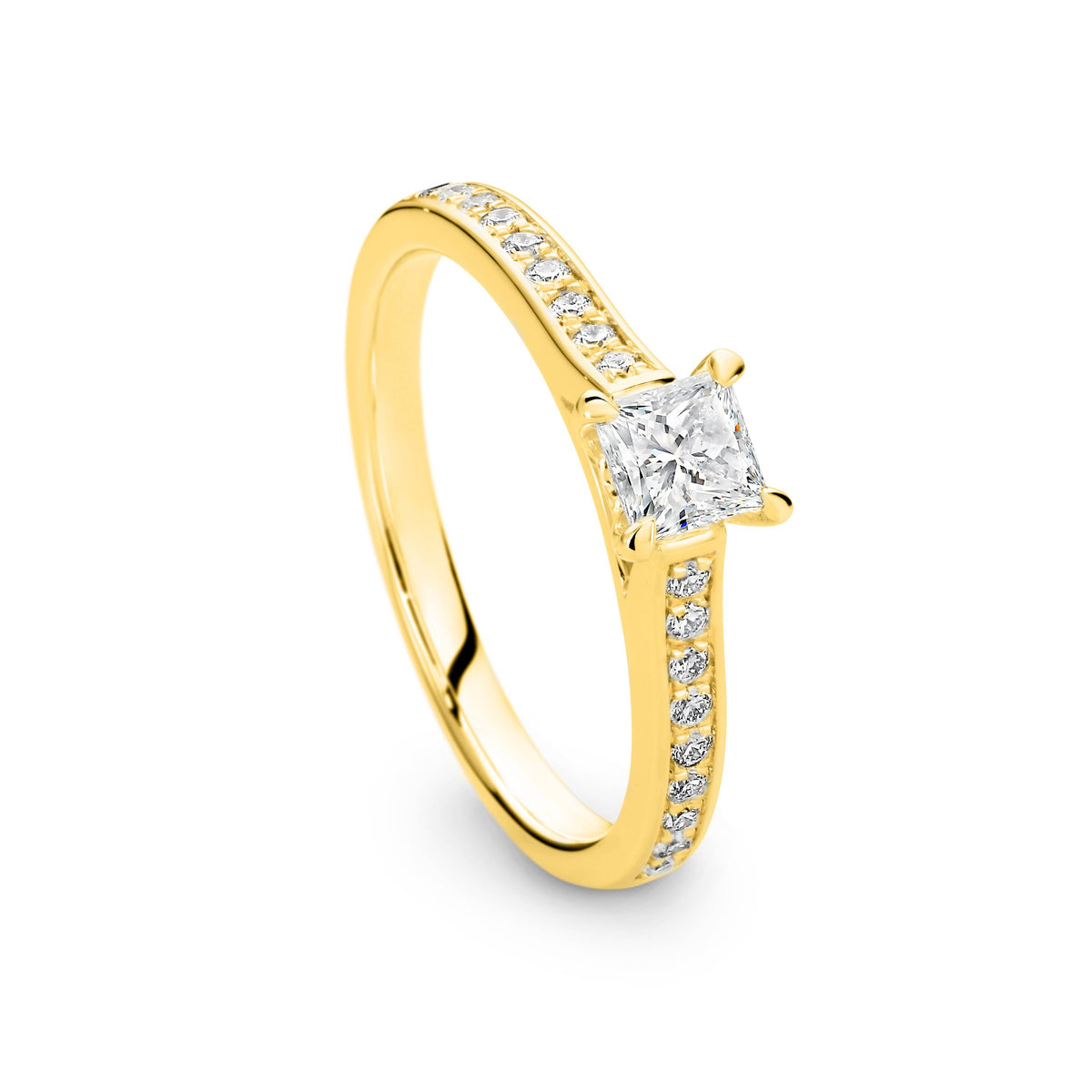 Alexis Diamond Solitaire Princess Cut Engagement Ring
