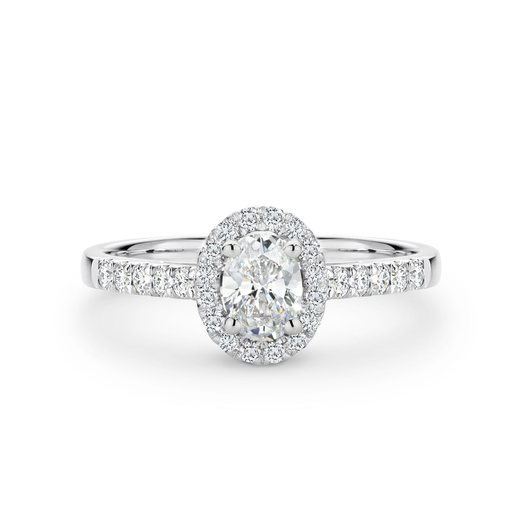 Hannah Diamond Halo Oval Cut Engagement Ring