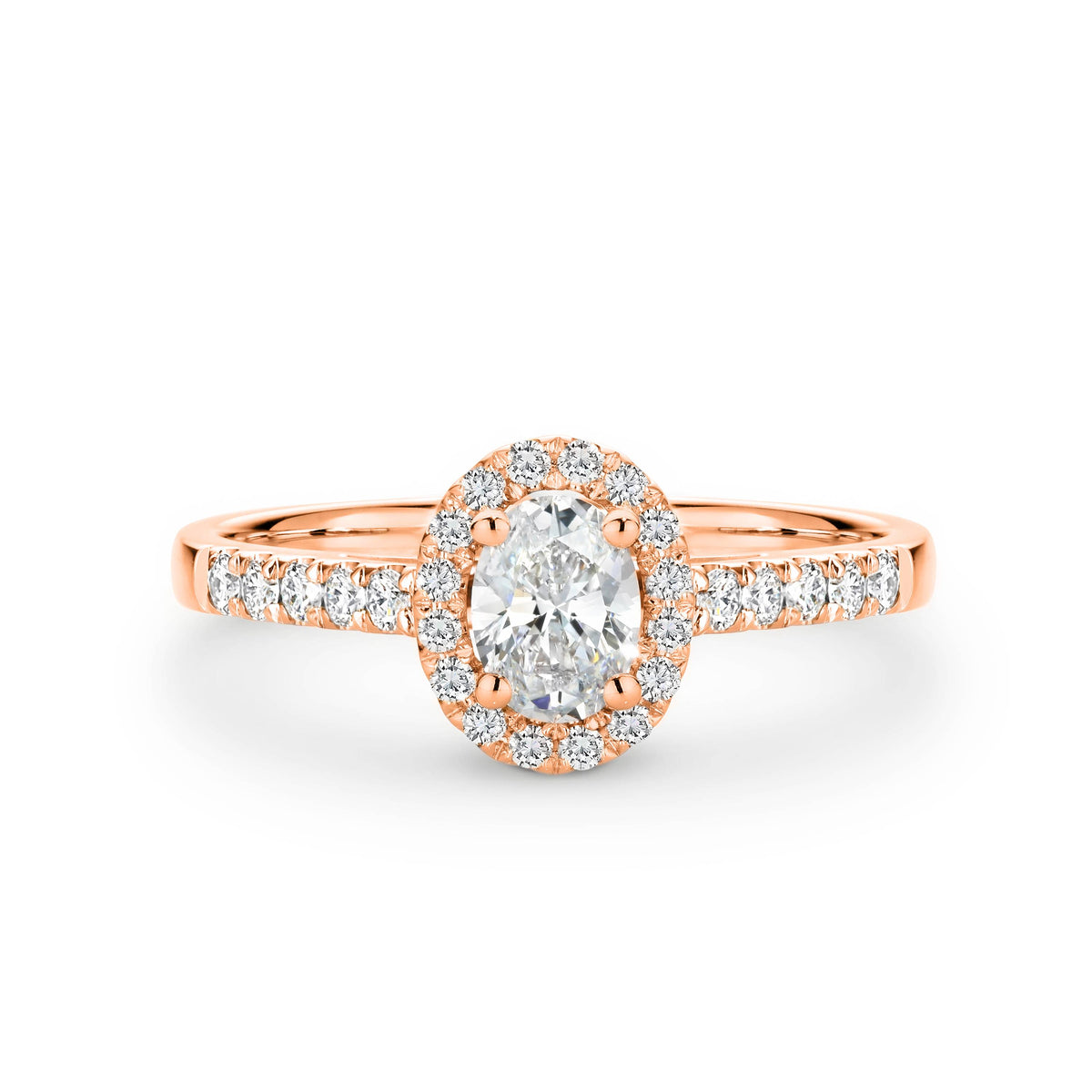 Hannah Diamond Halo Oval Cut Engagement Ring