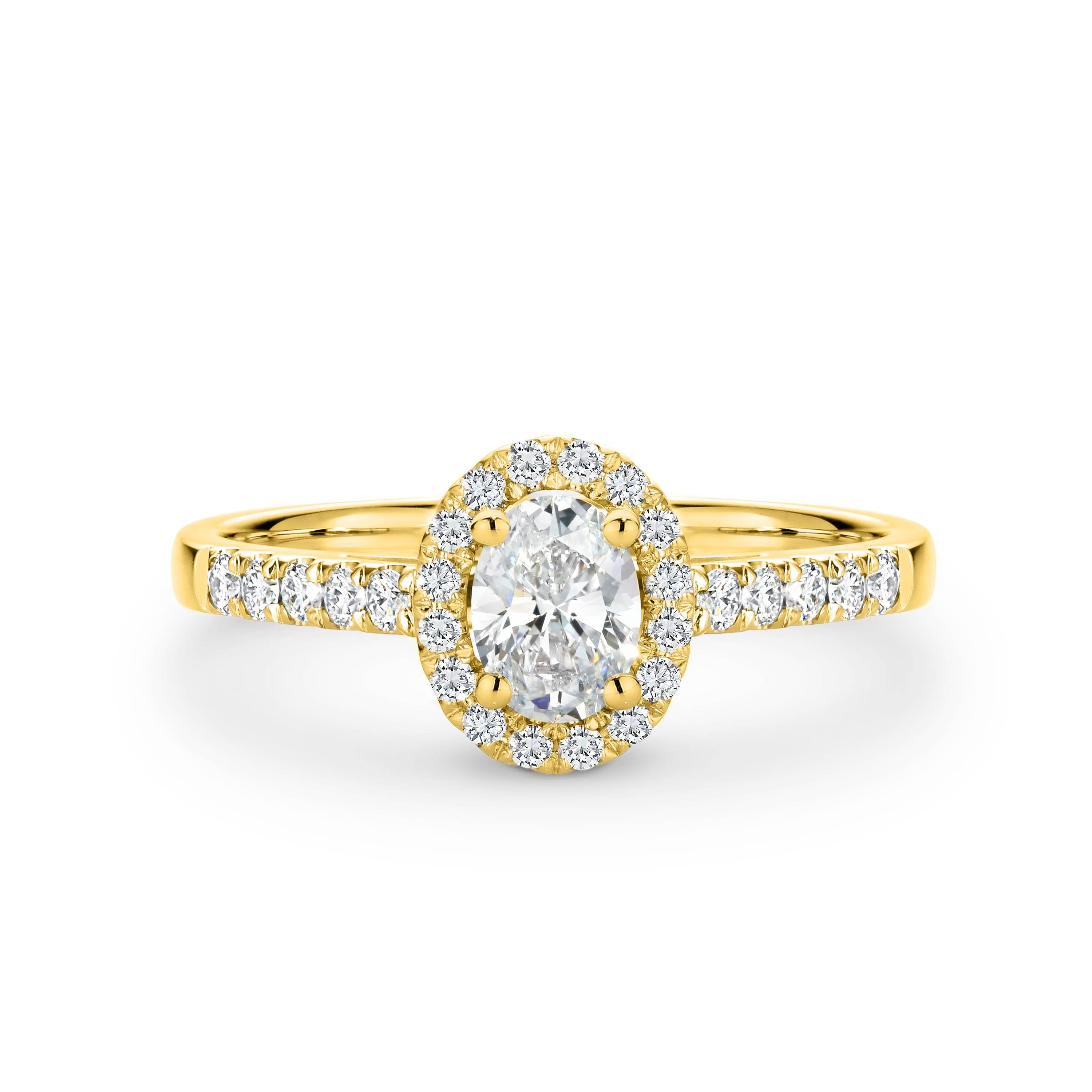 Hannah Diamond Halo Oval Cut Engagement Ring