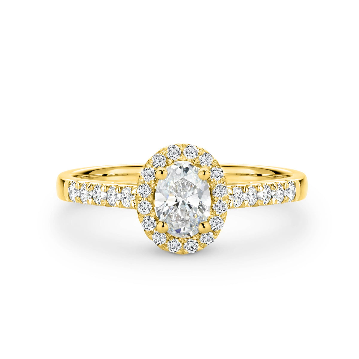 Hannah Diamond Halo Oval Cut Engagement Ring