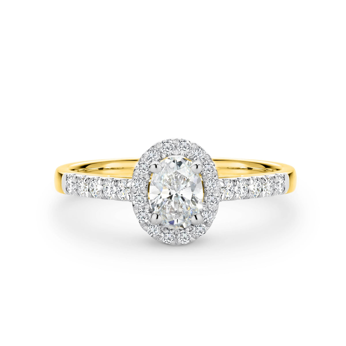 Hannah Diamond Halo Oval Cut Engagement Ring