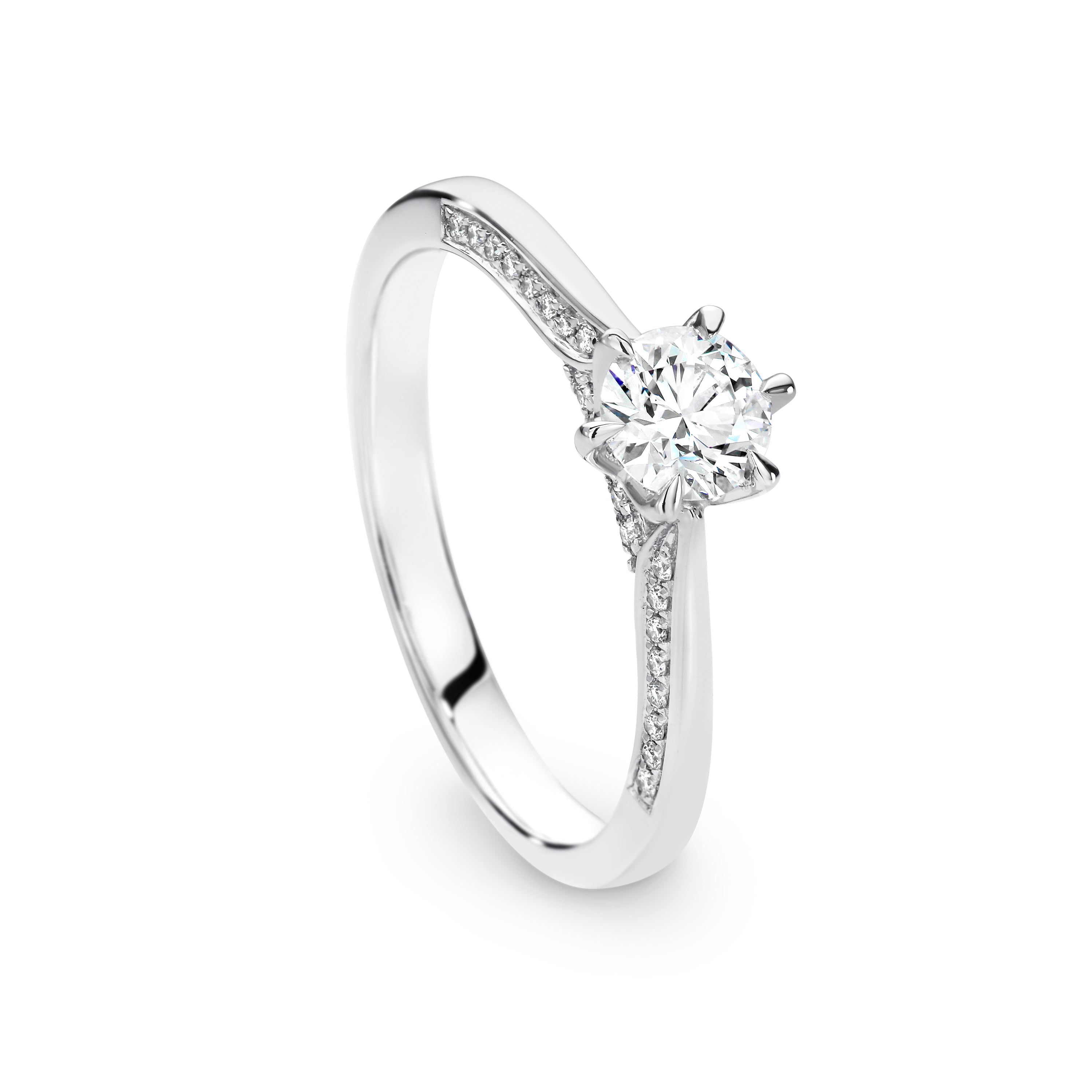 Jessica Lab Grown Diamond Solitaire Round Brilliant Cut Engagement Ring