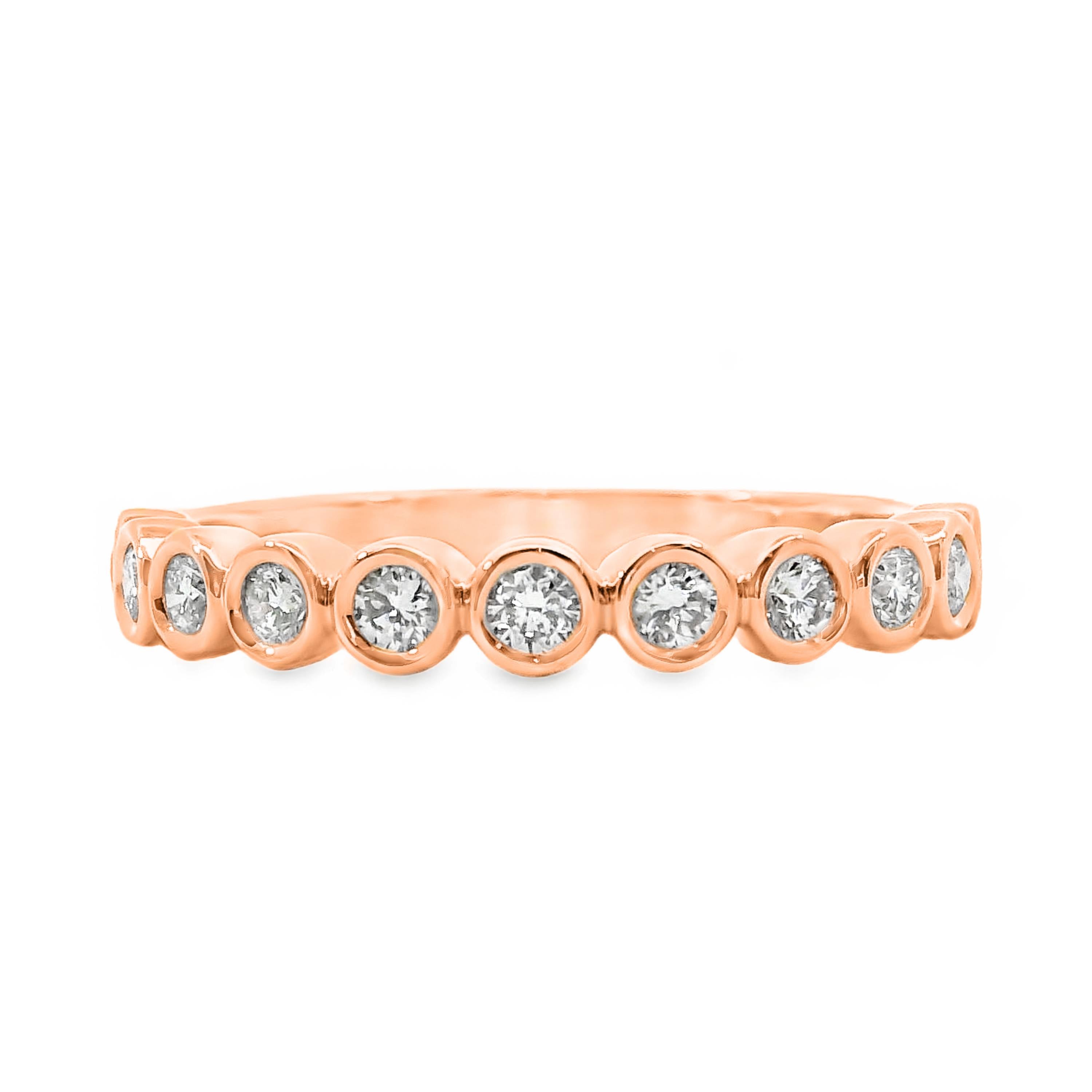 Fine Brilliant Cut Diamond Bezel Set Ring