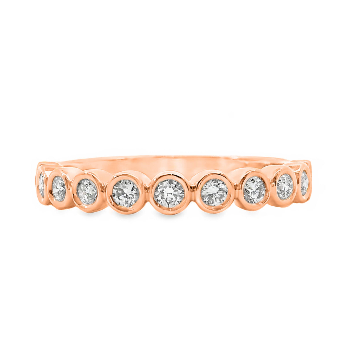 Fine Brilliant Cut Diamond Bezel Set Ring