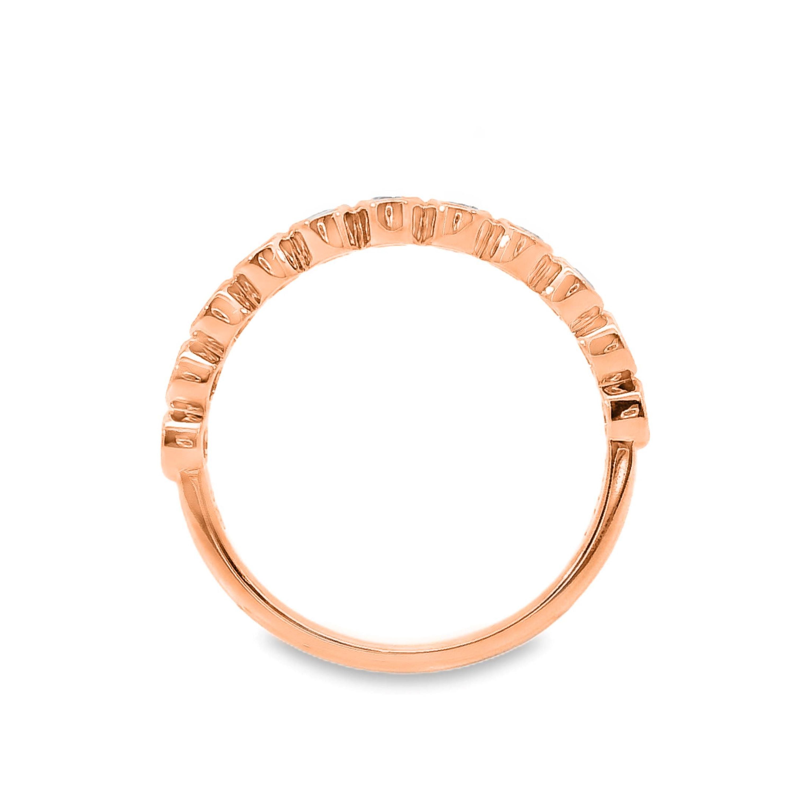 Fine Brilliant Cut Diamond Bezel Set Ring