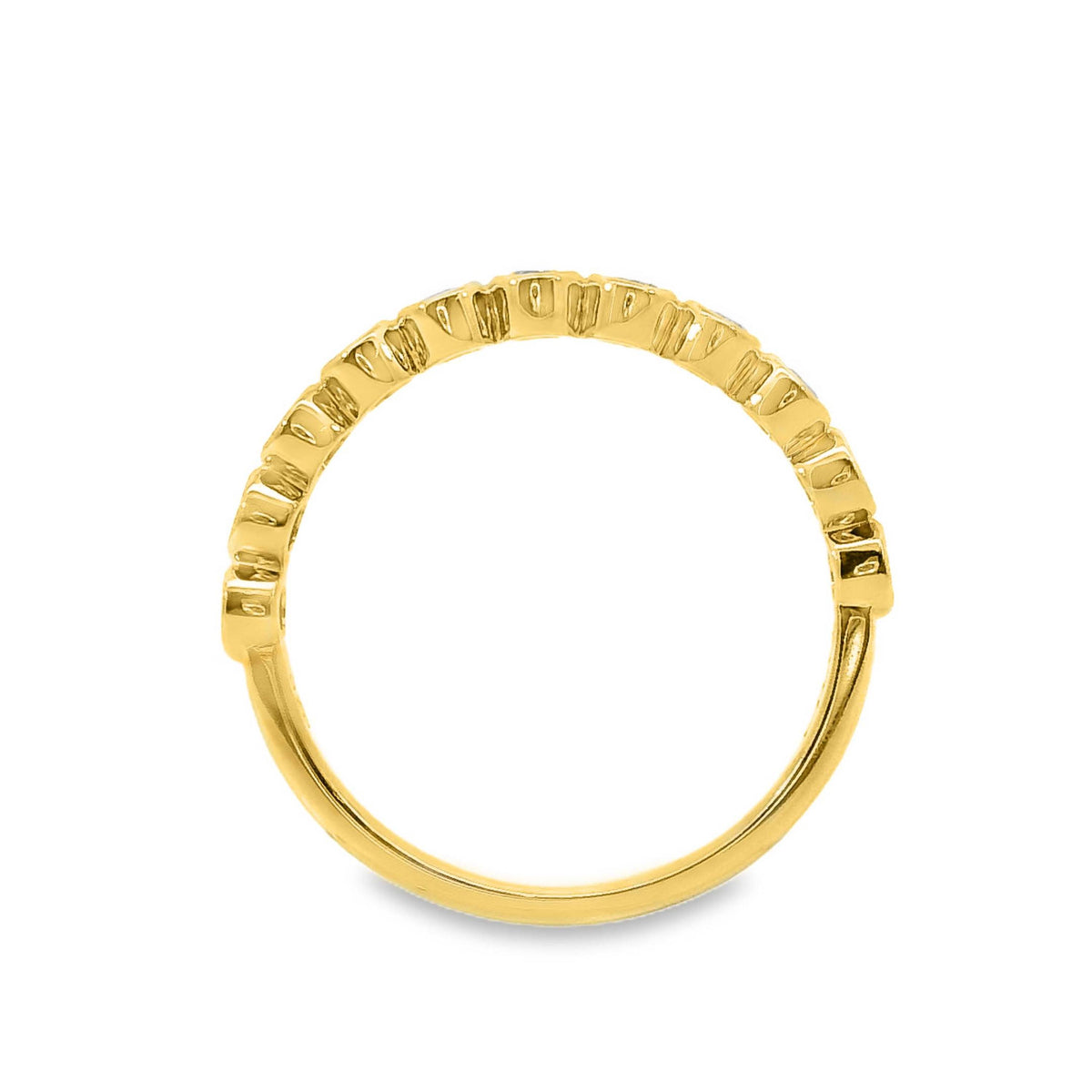 Fine Brilliant Cut Diamond Bezel Set Ring